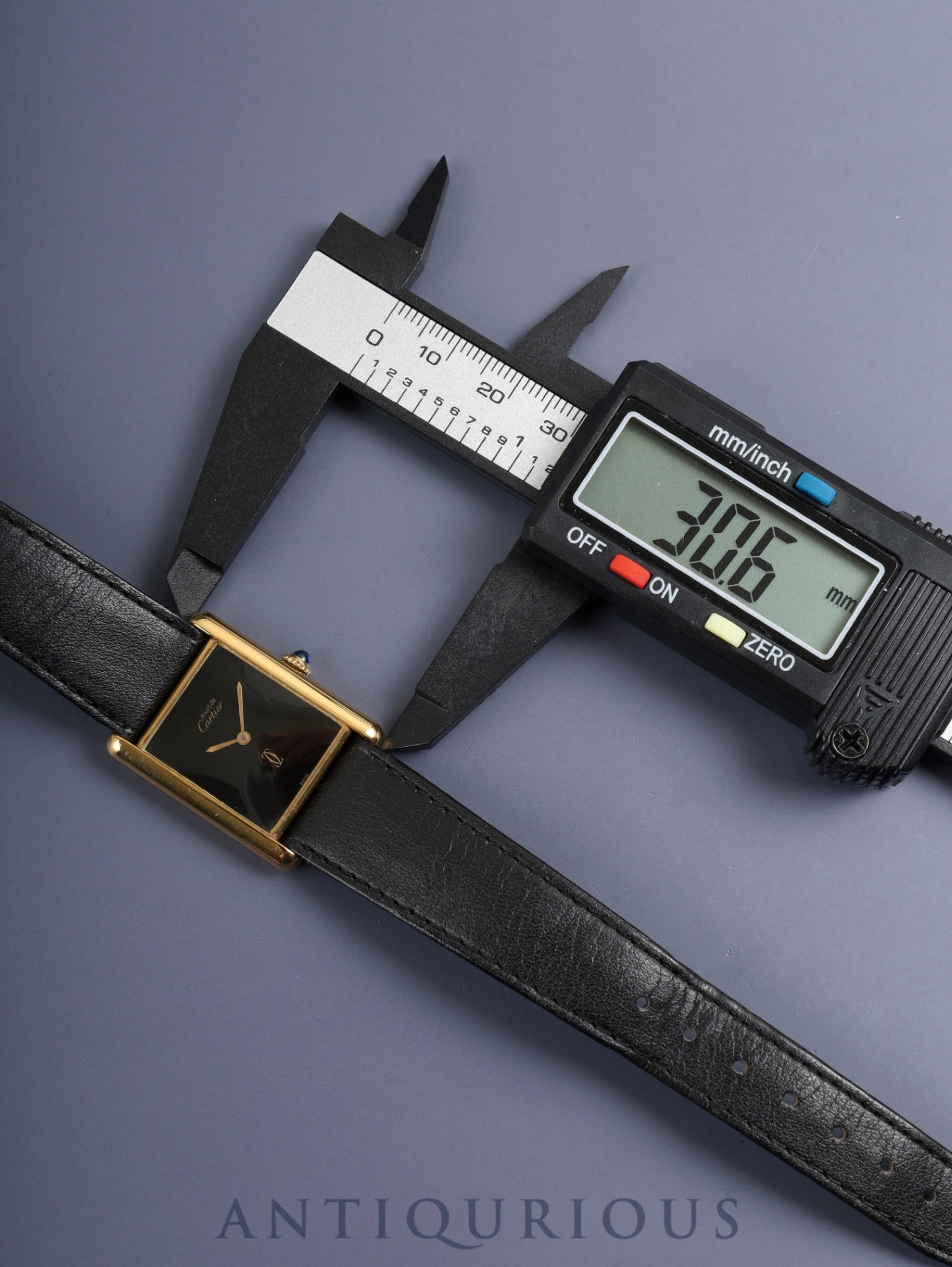 カルティエ マストタンク LM 手巻き Cal.78-1 SV925 純正革ベルト 純正ピンバックル（GP）オニキス文字盤（SWISS表記）オーバーホール済み