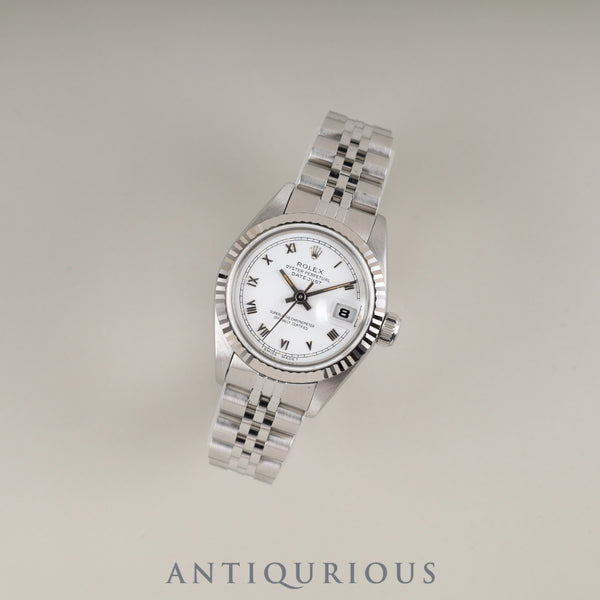 Rolex Lady-Datejust 69174 Automatic Caliber 2135 Stainless Steel/White Gold Stainless Steel White Roman Dial No. 9 (1985) Overhauled