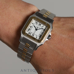 Cartier Santos Carre LM 81036283 Automatic Stainless Steel/Yellow Gold White Dial Overhauled