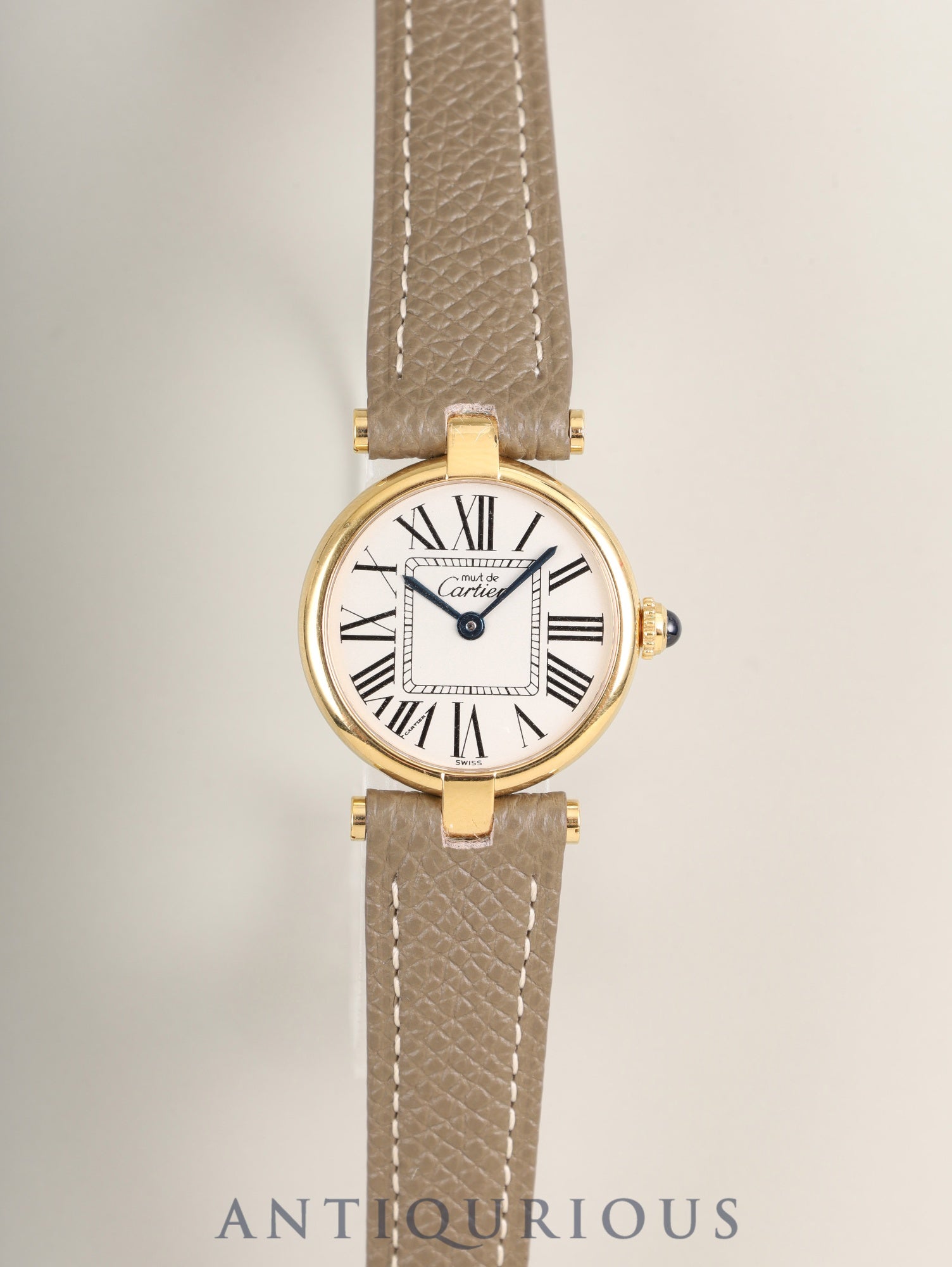 カルティエ マスト ヴァンドーム VLC SM W1005354 / 1851 クォーツ Cal.90 SV925 革 純正尾錠（GP）オパラン文字盤 箱 冊子 保証書（2000年） オーバーホール済み