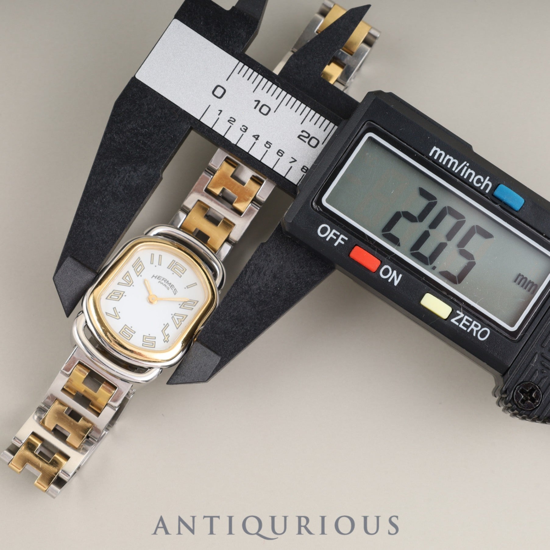 Hermès Rallye RA1.220 Quartz Cal.976.001 SS/GP SS/GP White Dial Overhauled