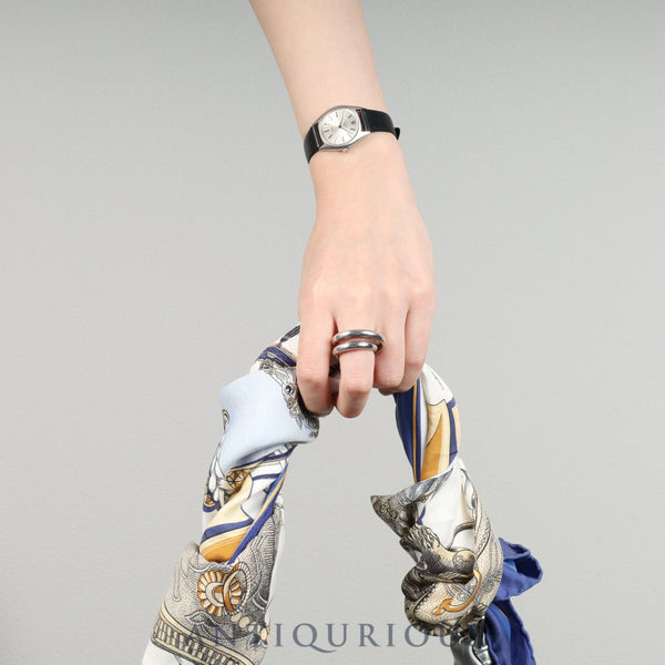 ロレックス チェリーニ 3800 手巻き Cal.1600 750 純正革ベルト 純正尾錠（SS） シルバー文字盤 箱 保証書（1971年） タグ オーバーホール済み