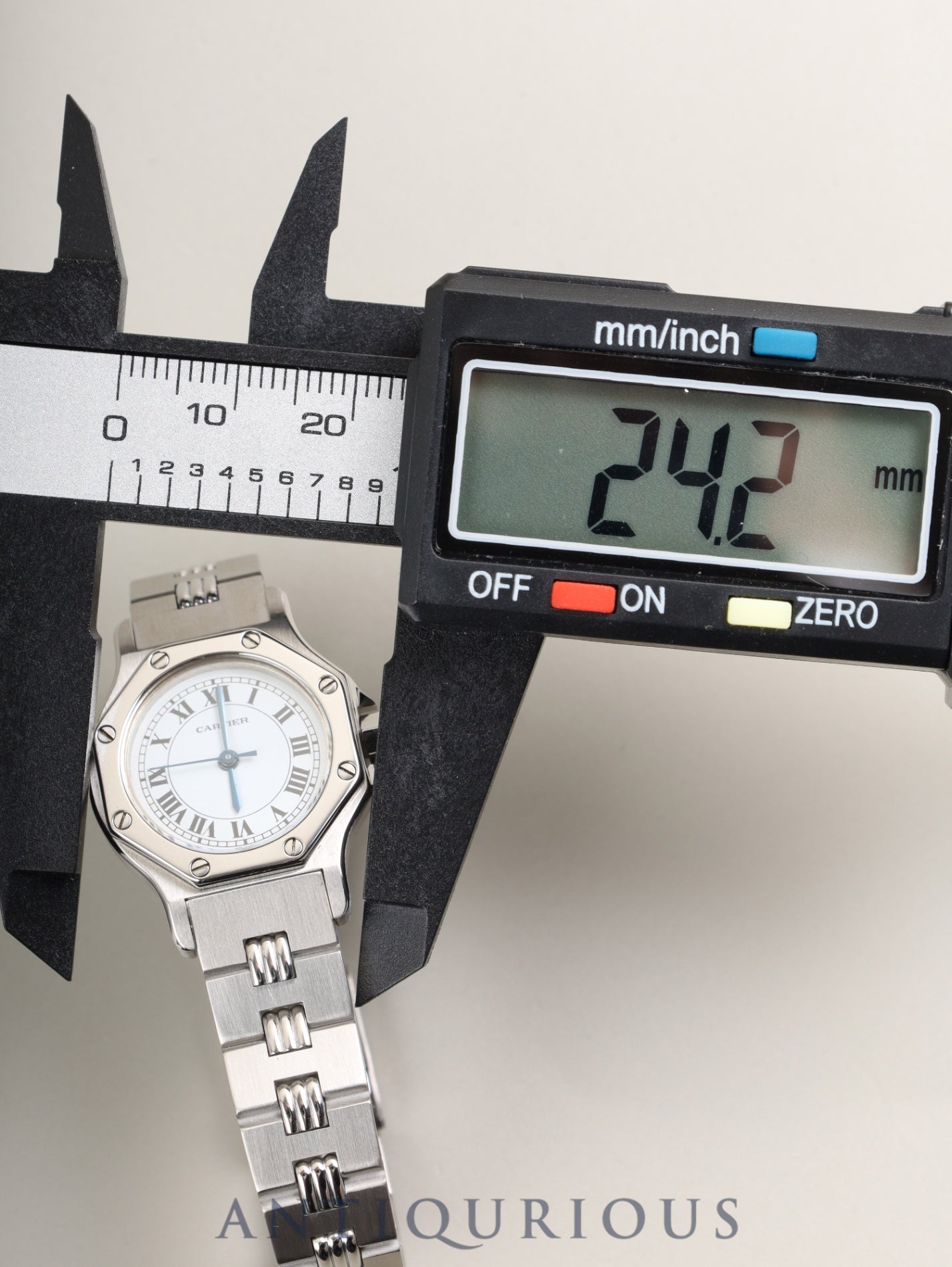 カルティエ サントス オクタゴン SM 0906 自動巻き Cal.ETA2670 SS SS ホワイトローマン文字盤 オーバーホール済み