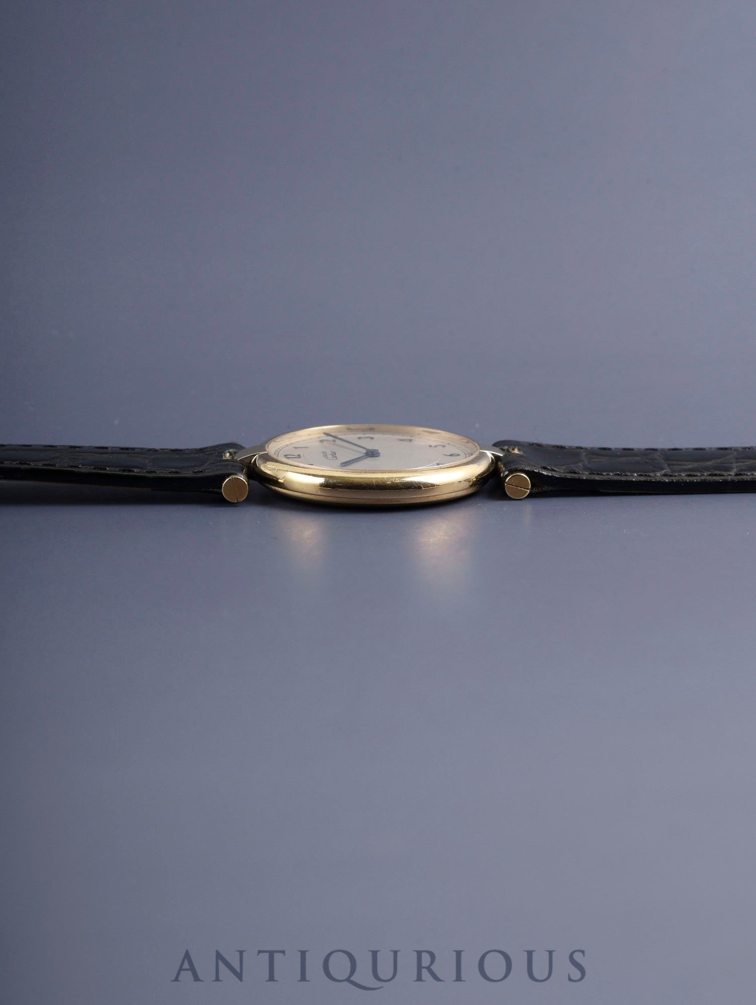 カルティエ マスト ヴァンドーム VLC LM 17 クォーツ SV925 革 純正