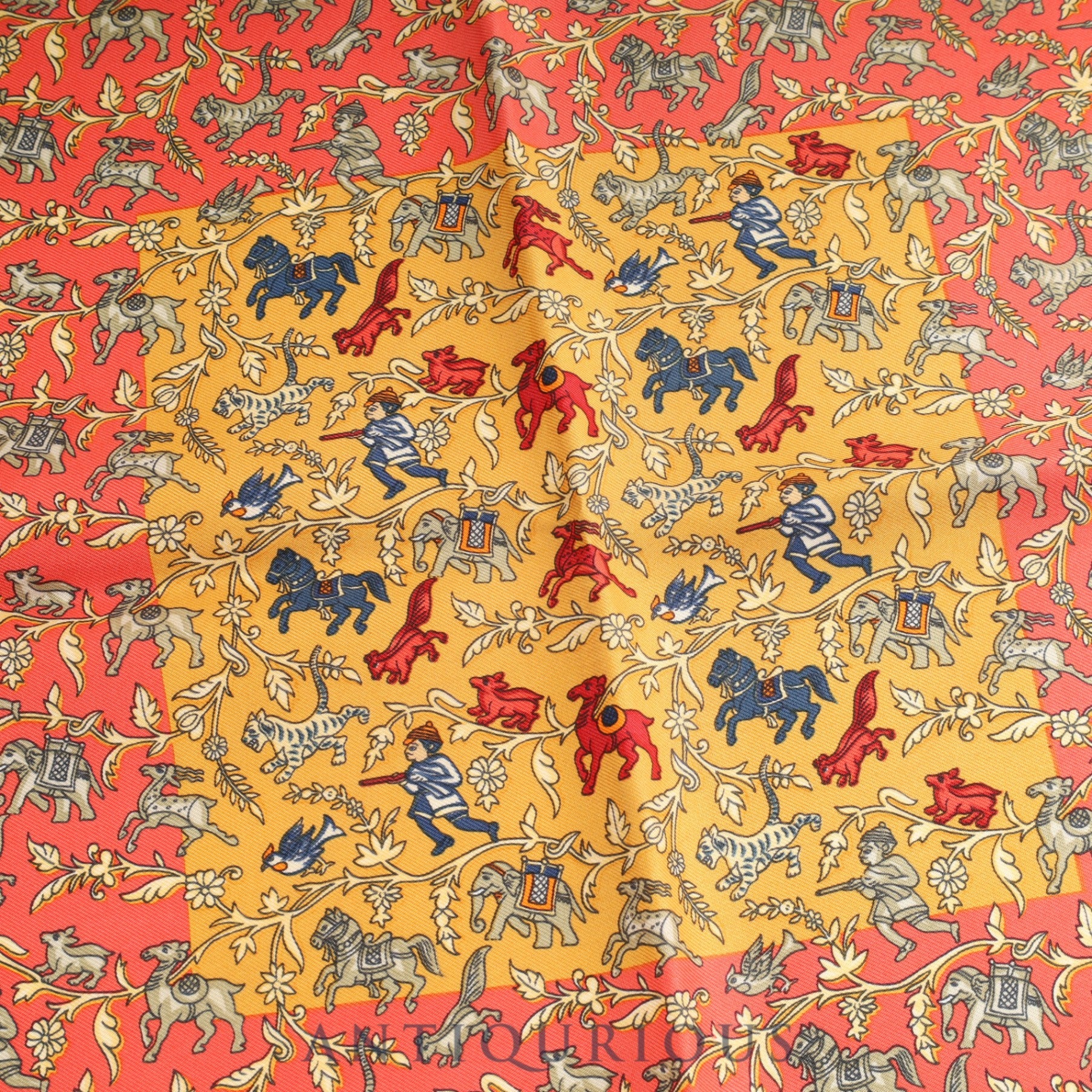 Hermes scarf Carre 45 Indian hunting SILK 100%