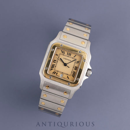 Cartier Santos Galbee LM W20011C4 / 187901 Quartz Cal.687 SS / YG Ivory Dial Overhauled