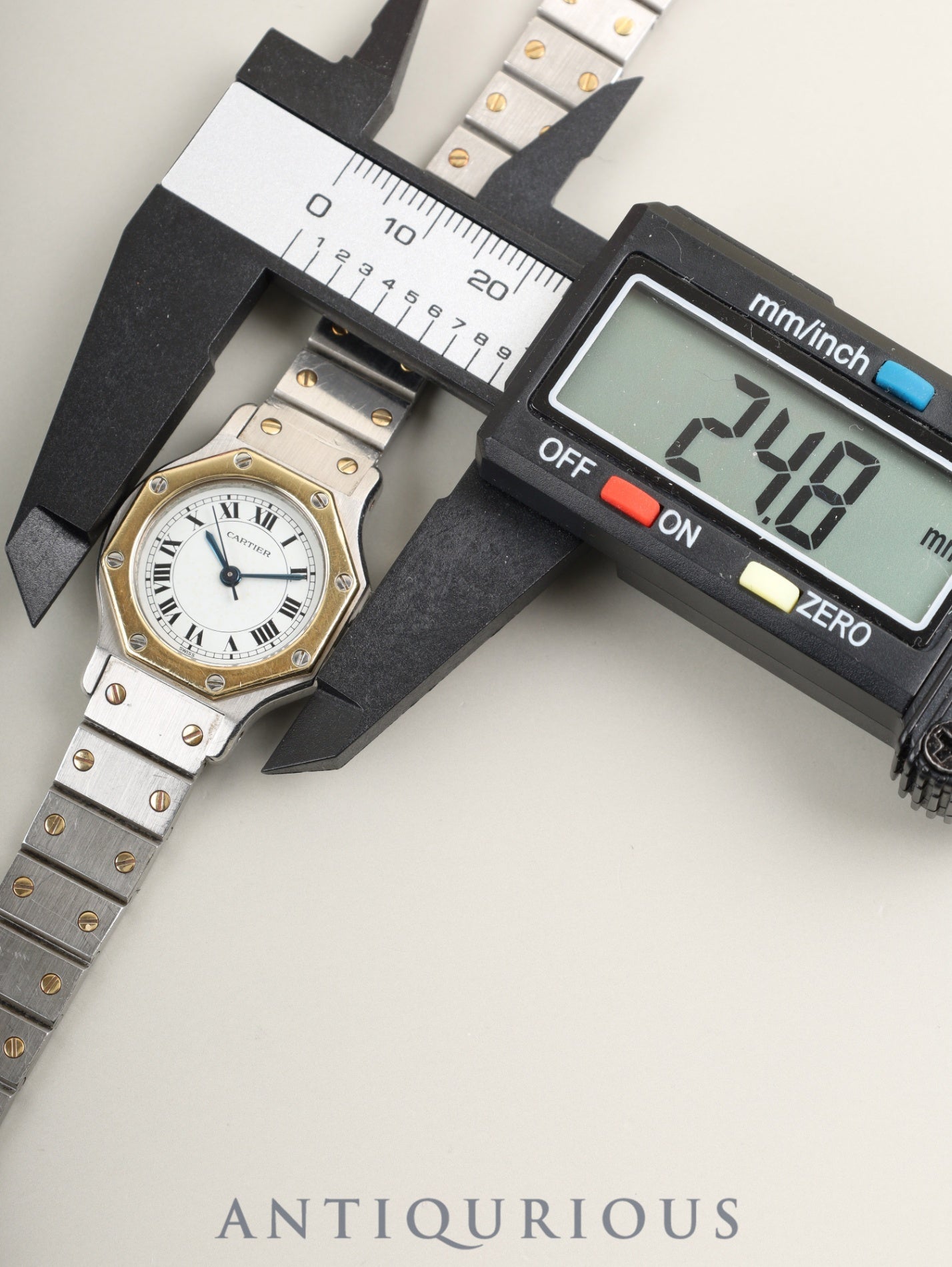 Cartier Santos Octagon SM 0907 Automatic Cal.ETA2671 SS/YG White Roman Dial (SWISS marking) Overhauled
