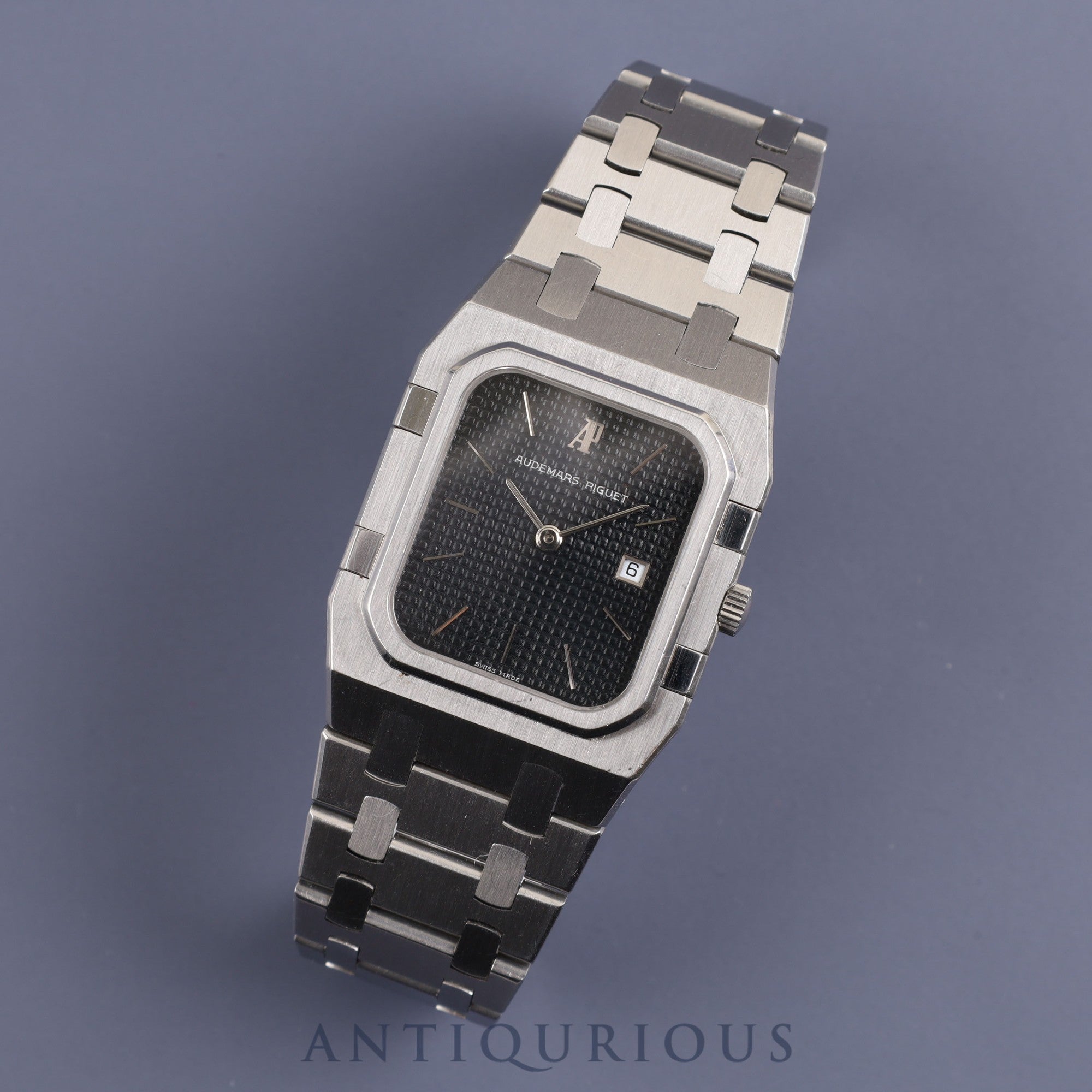 AUDEMARS PIGUET ROYAL OAK SQUARE QZ Ref.56049ST Cal.2711 SS SS Black Dial Overhauled