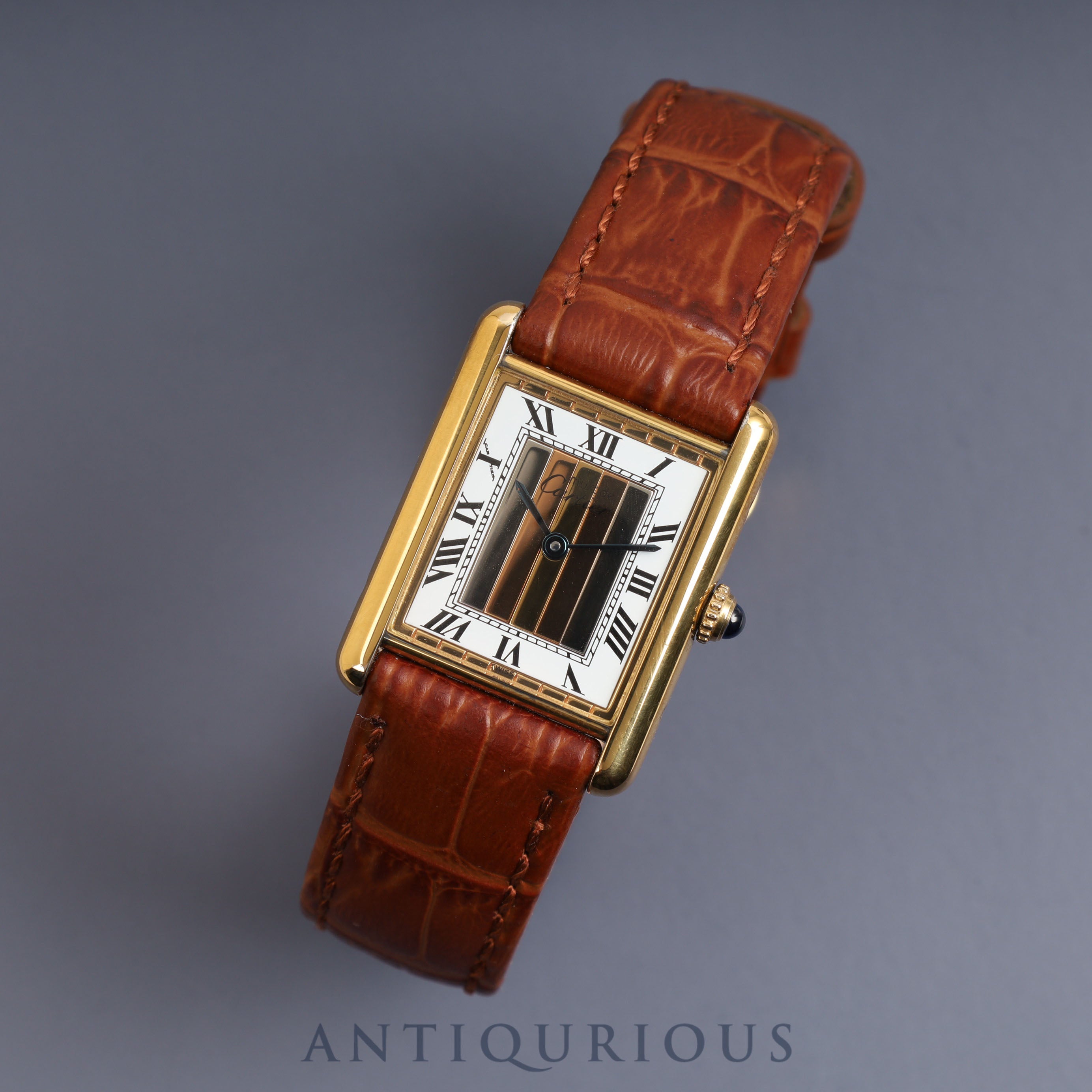 CARTIER Must Tank LM QZ Trinity Dial Box with Warranty Card