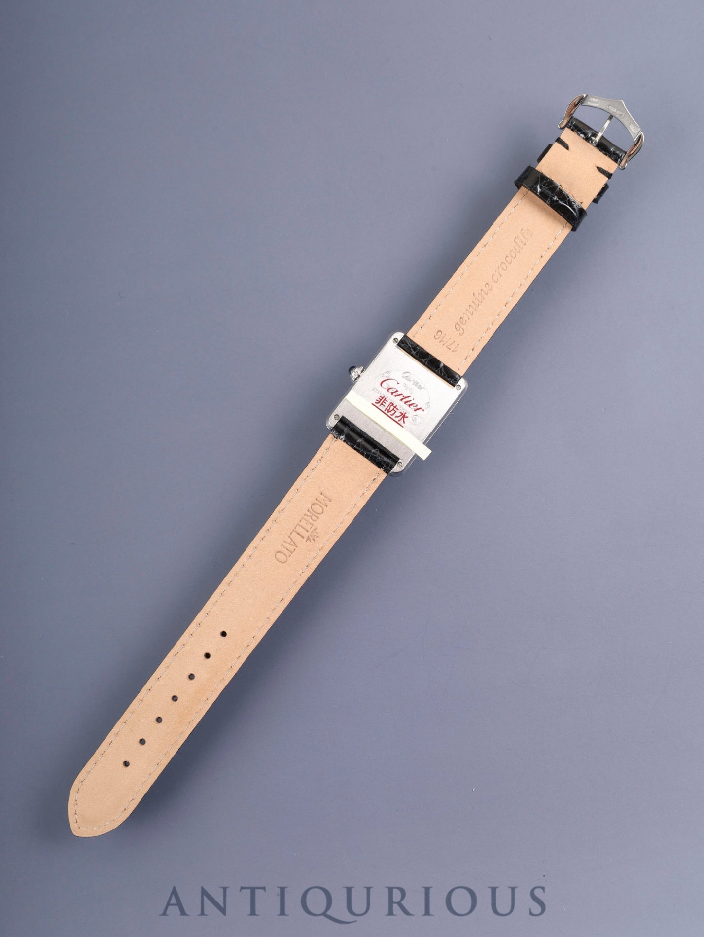カルティエ マストタンク LM 690005 クォーツ SV925 革 純正尾錠（SS）ホワイトローマン文字盤（SWISS MADE表記） 箱 冊子 カルティエブティックにてコンプリートサービス済み
