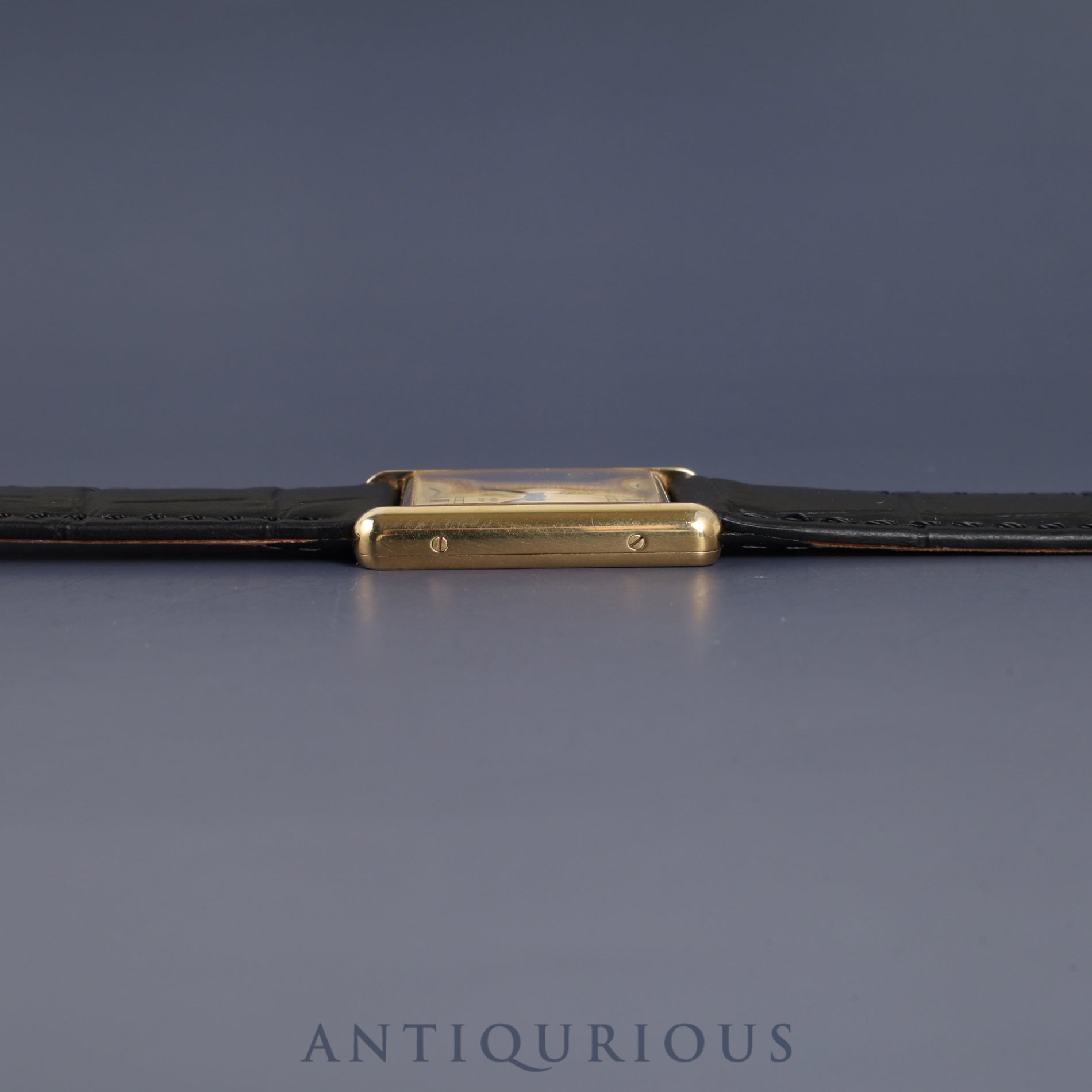 カルティエ マストタンク LM W1002753 / 1615 クォーツ Cal.90 SV925 革 純正尾錠（GP）アイボリーローマン文字盤 オーバーホール済み