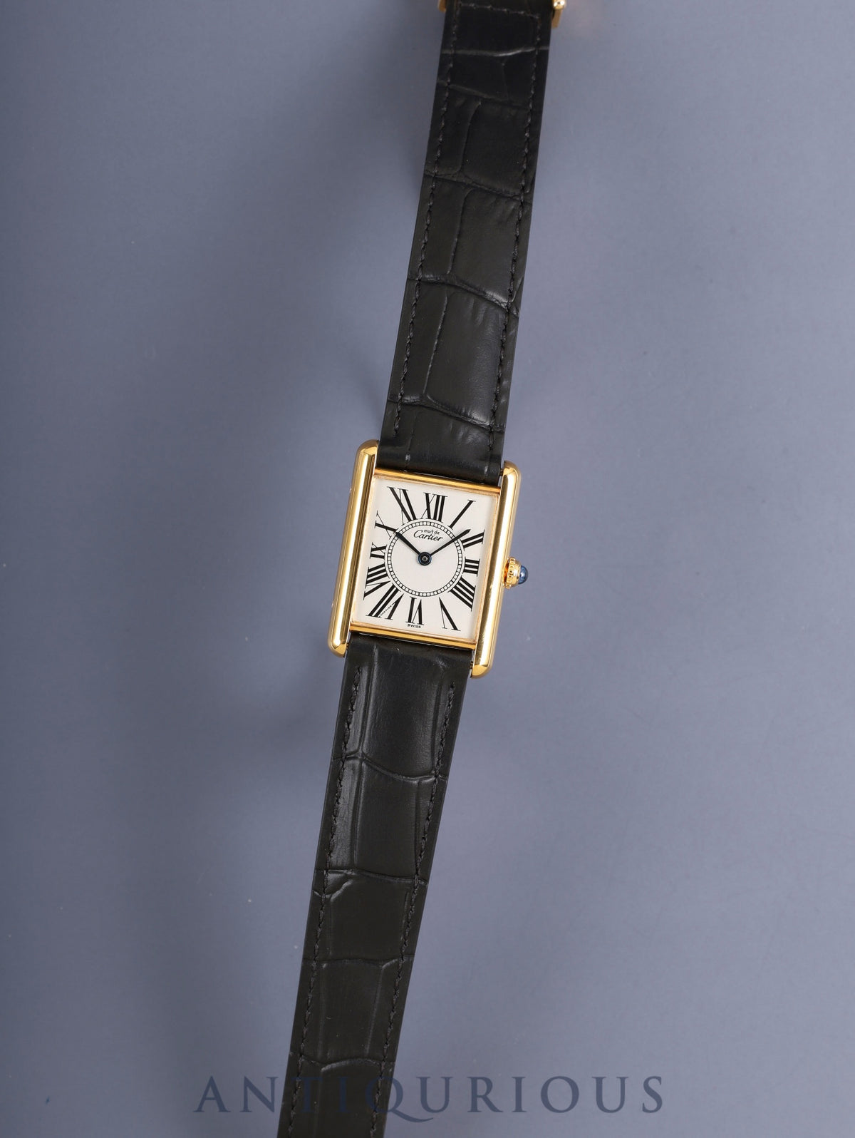 Cartier Must Tank LM 590005 Quartz Cal.90 SV925 Leather Original D-Buckle (GP) Opaline Dial (SWISS marking) Original Leather Strap Included Overhauled