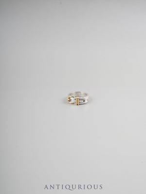 Hermes ring, Santur 925/750, approximately size 9