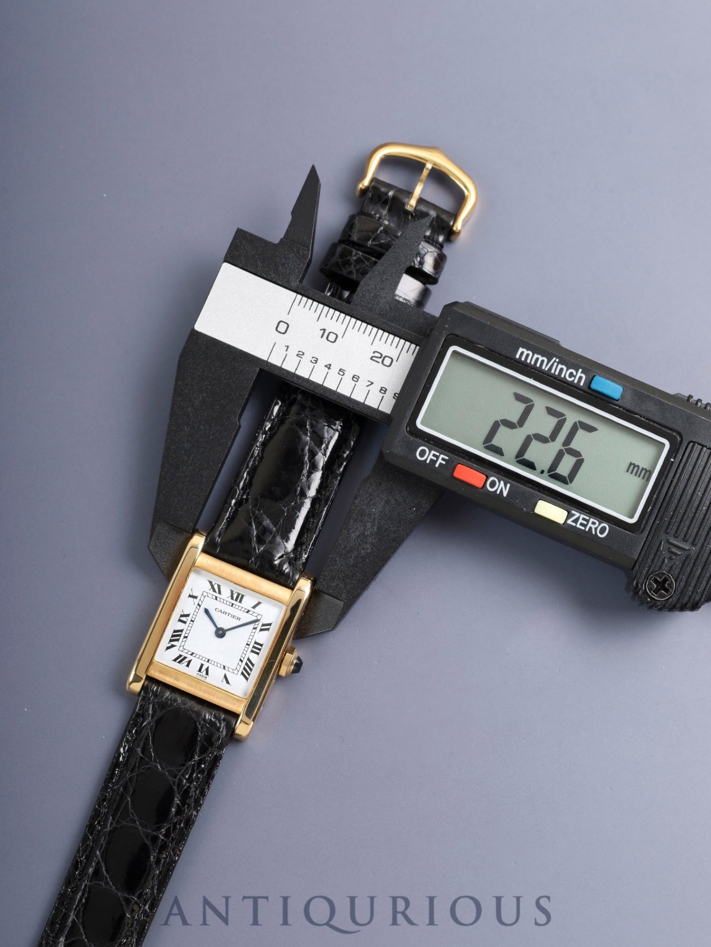 カルティエ タンクノーマル ノルマル LM 81710552 / 7809 手巻き Cal.78-1（2512） 750YG 革 純正ピンバックル（GP）ホワイト文字盤（PARIS表記） オーバーホール済み