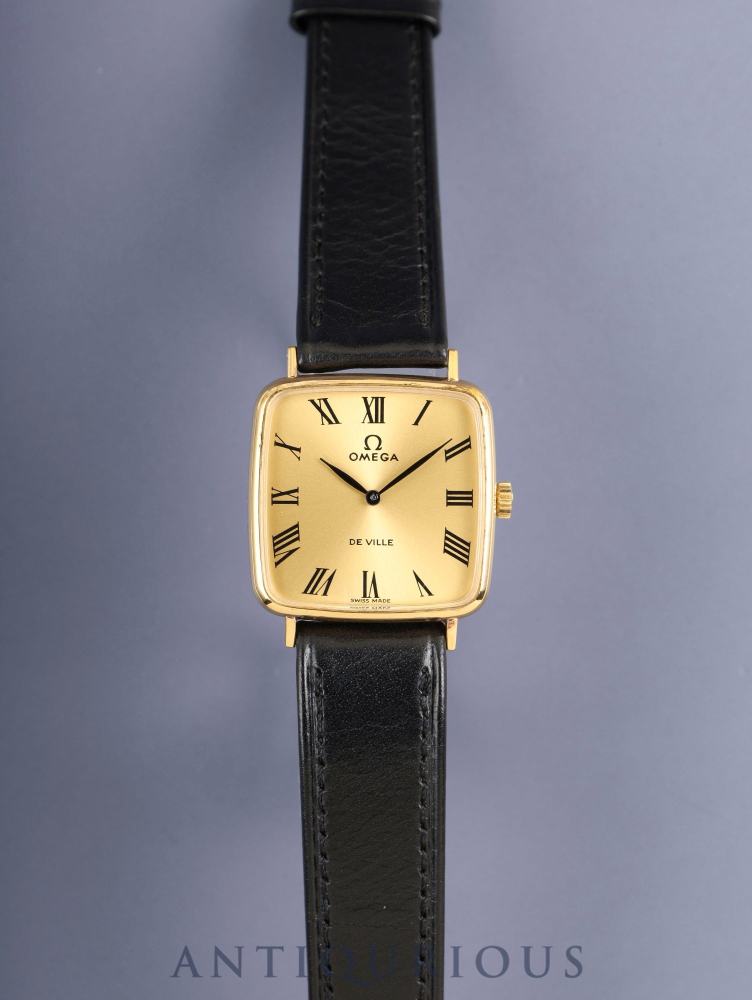 Omega De Ville 511.0415 Square Manual Winding Cal.625 GP Original Leather Strap Original Pin Buckle (GP) Champagne Dial Box Overhauled