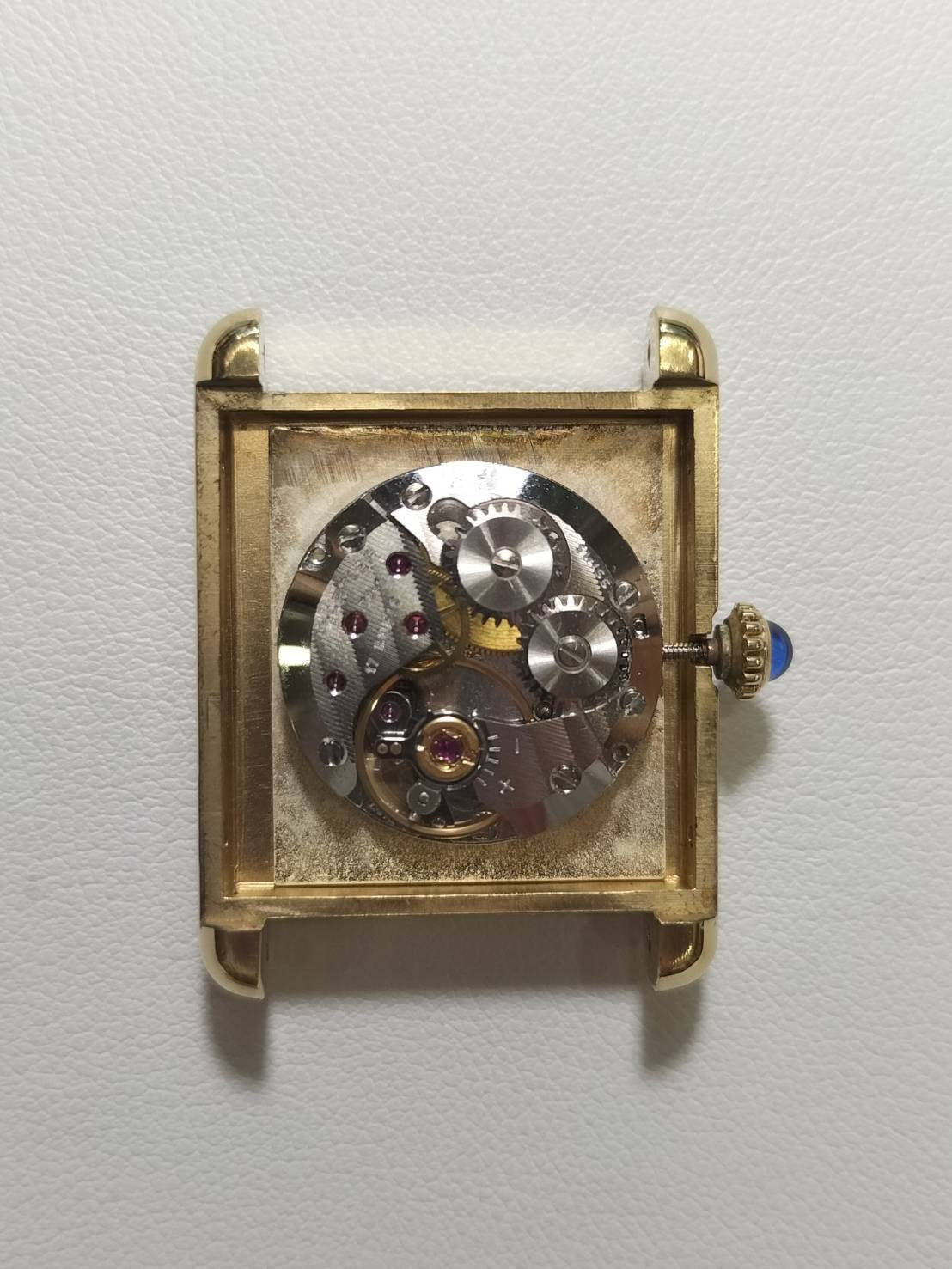 カルティエ マストタンク LM 6 手巻き Cal.78-1 SV925 革 純正ピンバックル（GP）アイボリーローマン文字盤（SWISS表記） オーバーホール済み