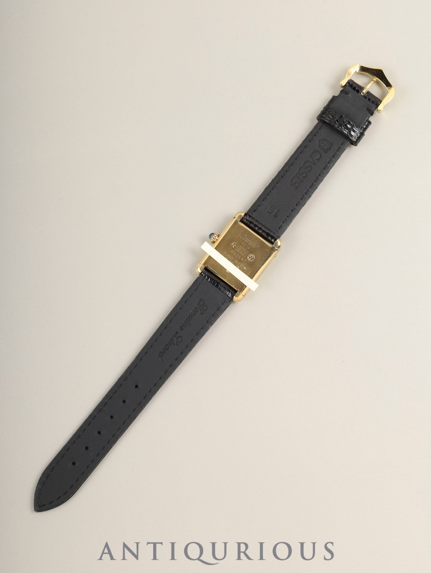 カルティエ マストタンク SM 3 手巻き Cal.78-1 SV925 革 純正ピンバックル（GP）ラピスラズリ文字盤（SWISS表記）オーバーホール済み 社外ガラス交換済み