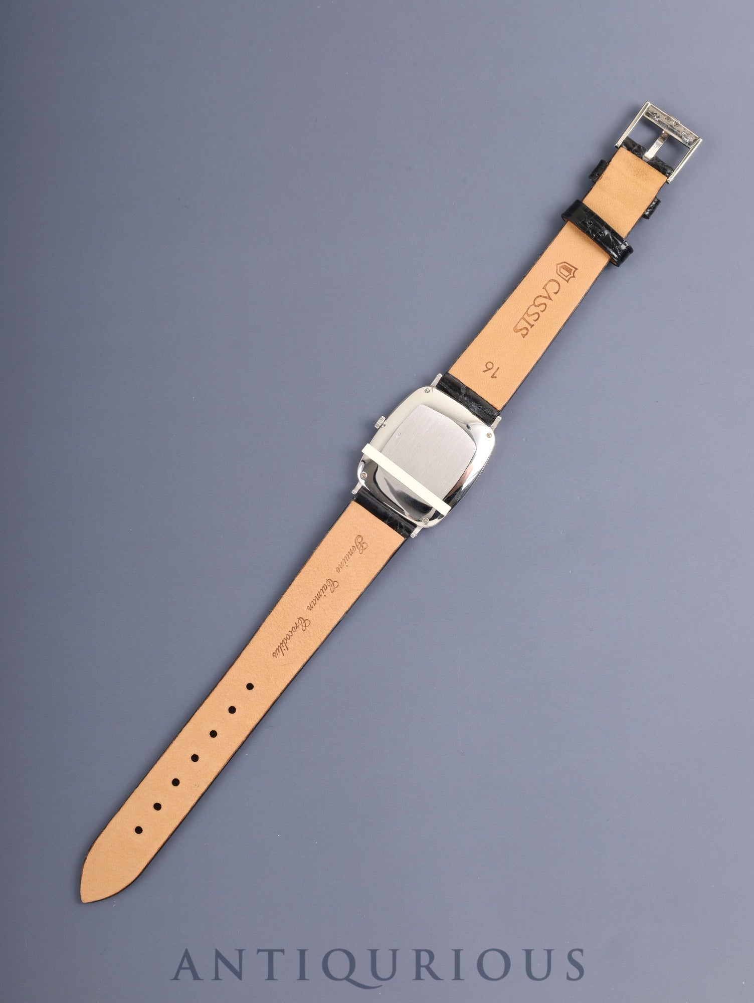 Piaget Oval 9251 Manual Winding Cal.9P2 750WG Leather Original Pin Buckle (750WG) White Roman Overhauled