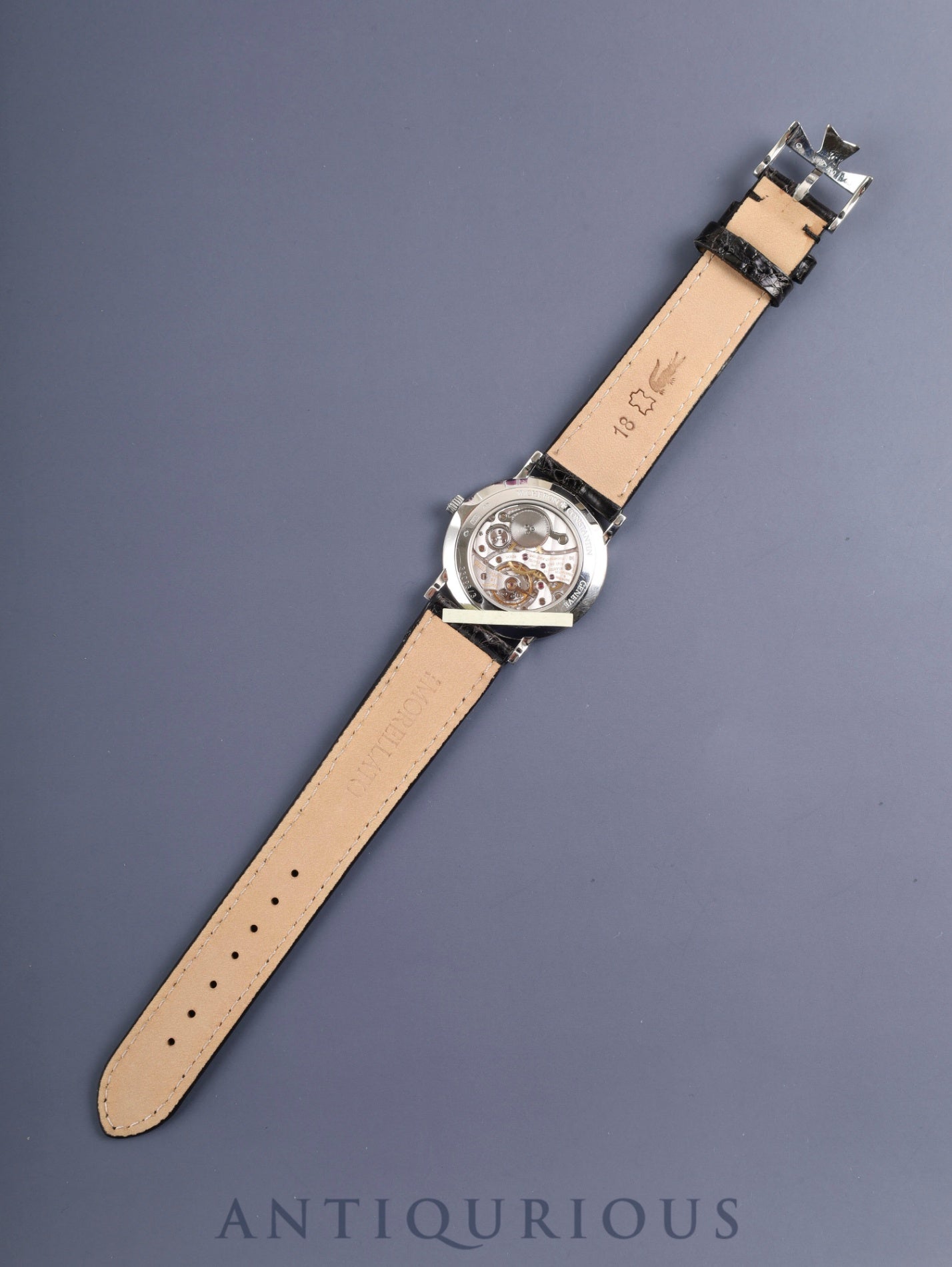 ヴァシュロン・コンスタンタン パトリモニー 33093/000G-0936 手巻き Cal.1003/2 750WG 革 純正ピンバックル（750WG）ホワイト文字盤 箱 ケース 冊子 タグ 保証書（2002年）修理完了紙（無記載）JEAN ROUSSEAU製革ベルト オーバーホール済み