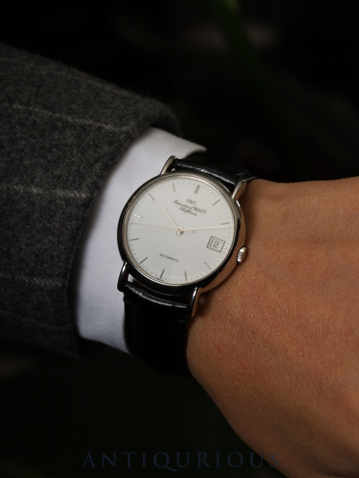 IWC アイダブリュシー ポートフィノ IW351320 自動巻き Cal.C.37521 SS 革 社外尾錠（SS）ホワイト文字盤 オーバーホール済み