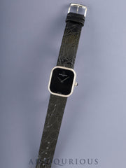 ボーム＆メルシエ レクタンギュラー 38304 手巻き Cal.BM775（ETA2510）750WG 革 純正ピンバックル（SS）オニキス文字盤 オーバーホール済み