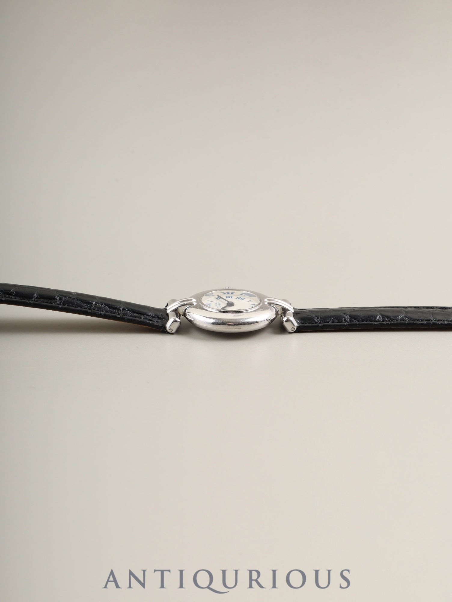 カルティエ マストコリゼ W1001665 / 1903 クォーツ Cal.90 SV925 革 純正Dバックル（SS） ホワイトローマン文字盤 オーバーホール済み リューズ新品仕上げ済み