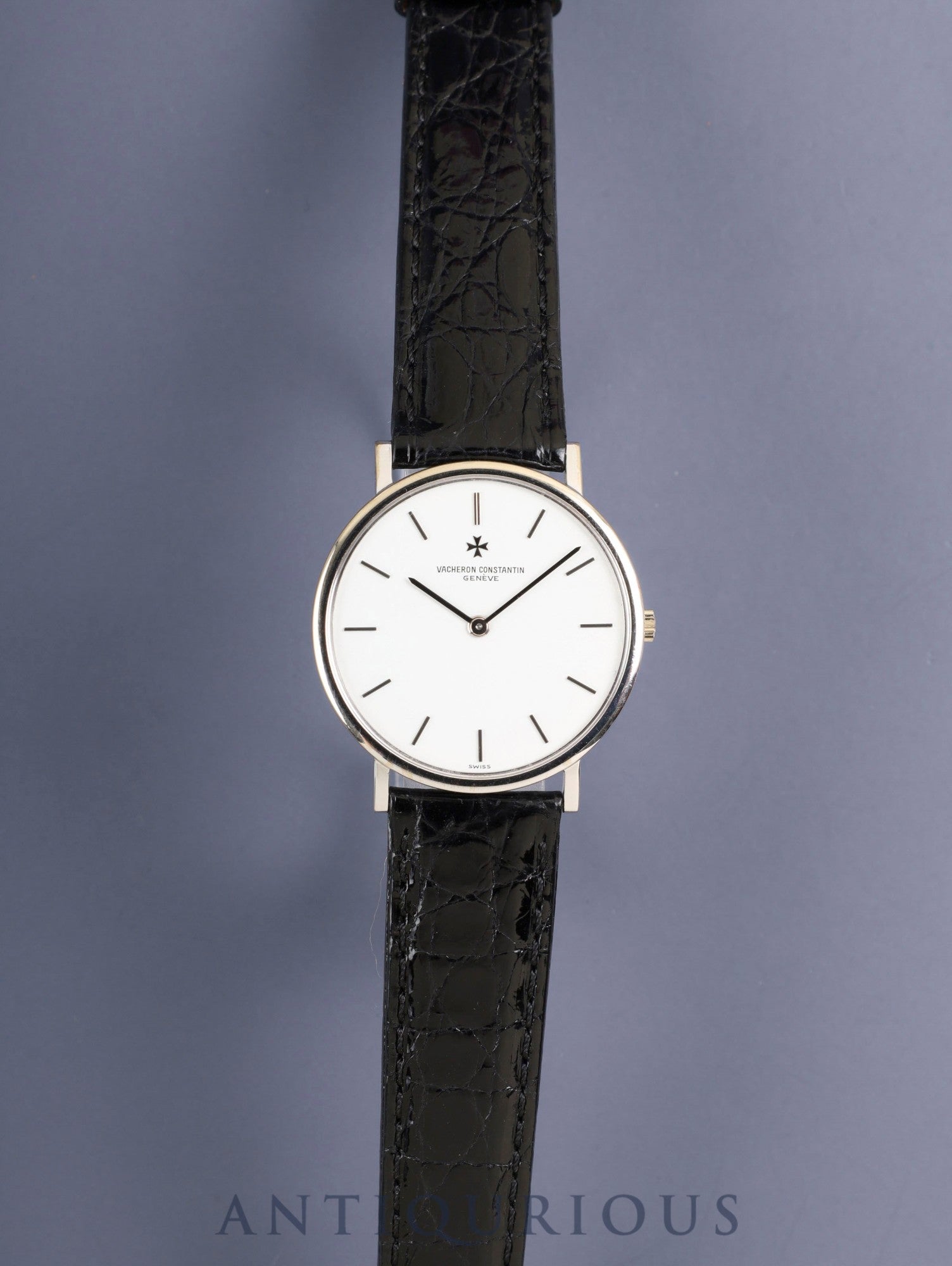 Vacheron Constantin Essential 33051 / 000G Manual Winding Cal.1003/2 750WG Leather Watch with Genuine Pin Buckle (750WG) White Dial Box Overhauled