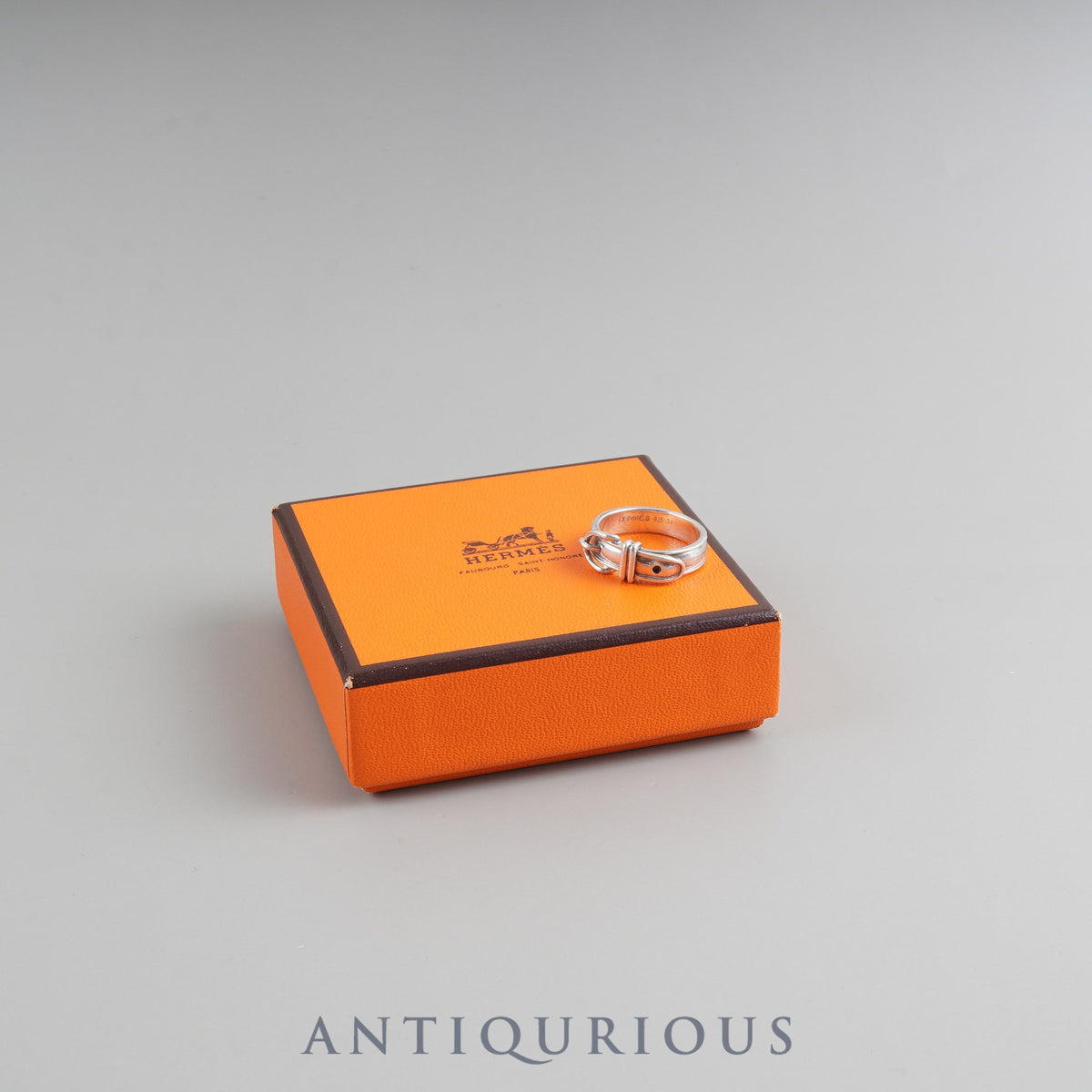 Hermes Ring Santur Sterling Silver #53 with Box