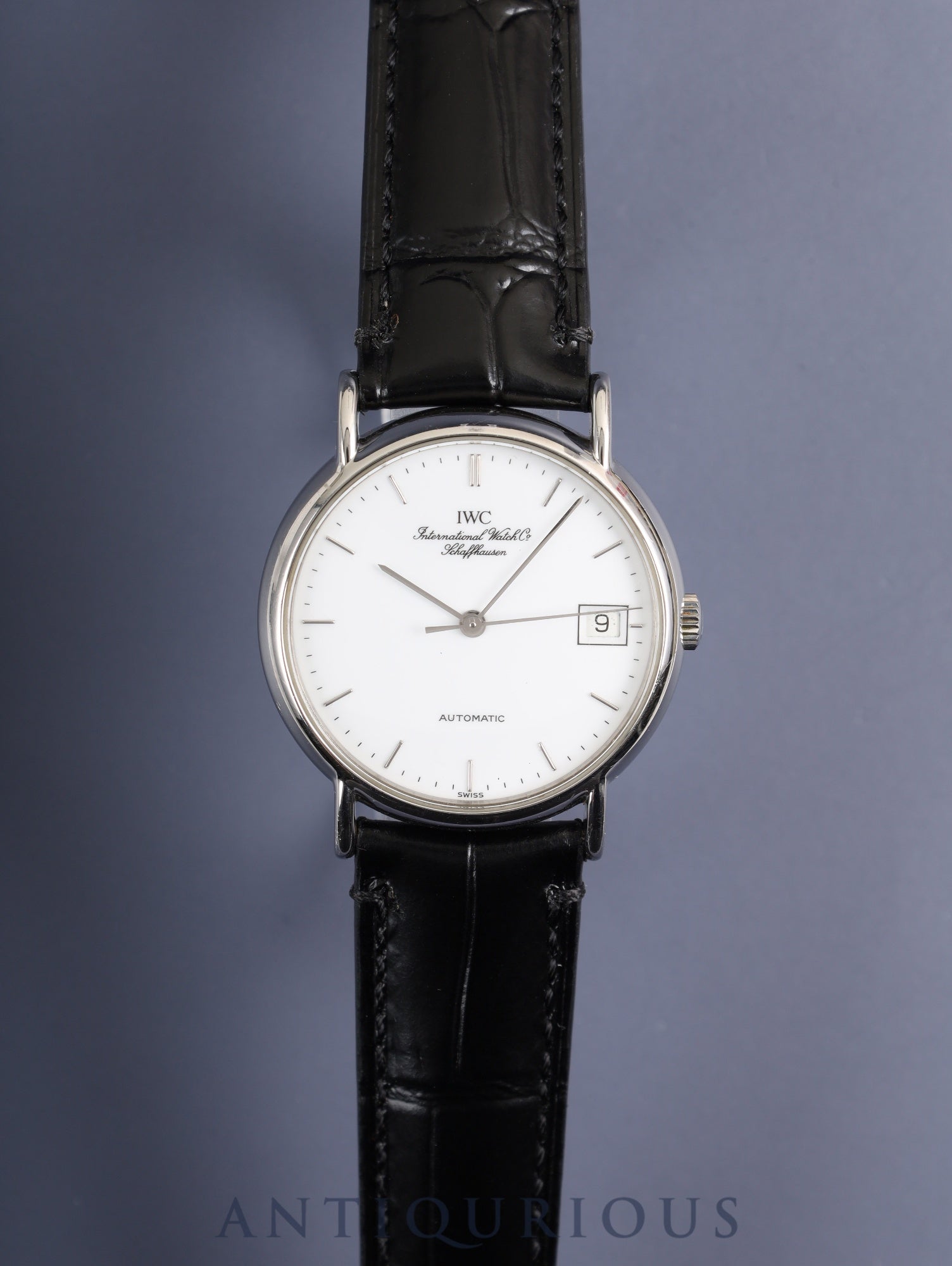 アイダブリュシー ポートフィノ IW351320 自動巻き Cal.37521 SS 革 純正尾錠（SS）ホワイト文字盤 冊子 保証書（1993年）オーバーホール済み