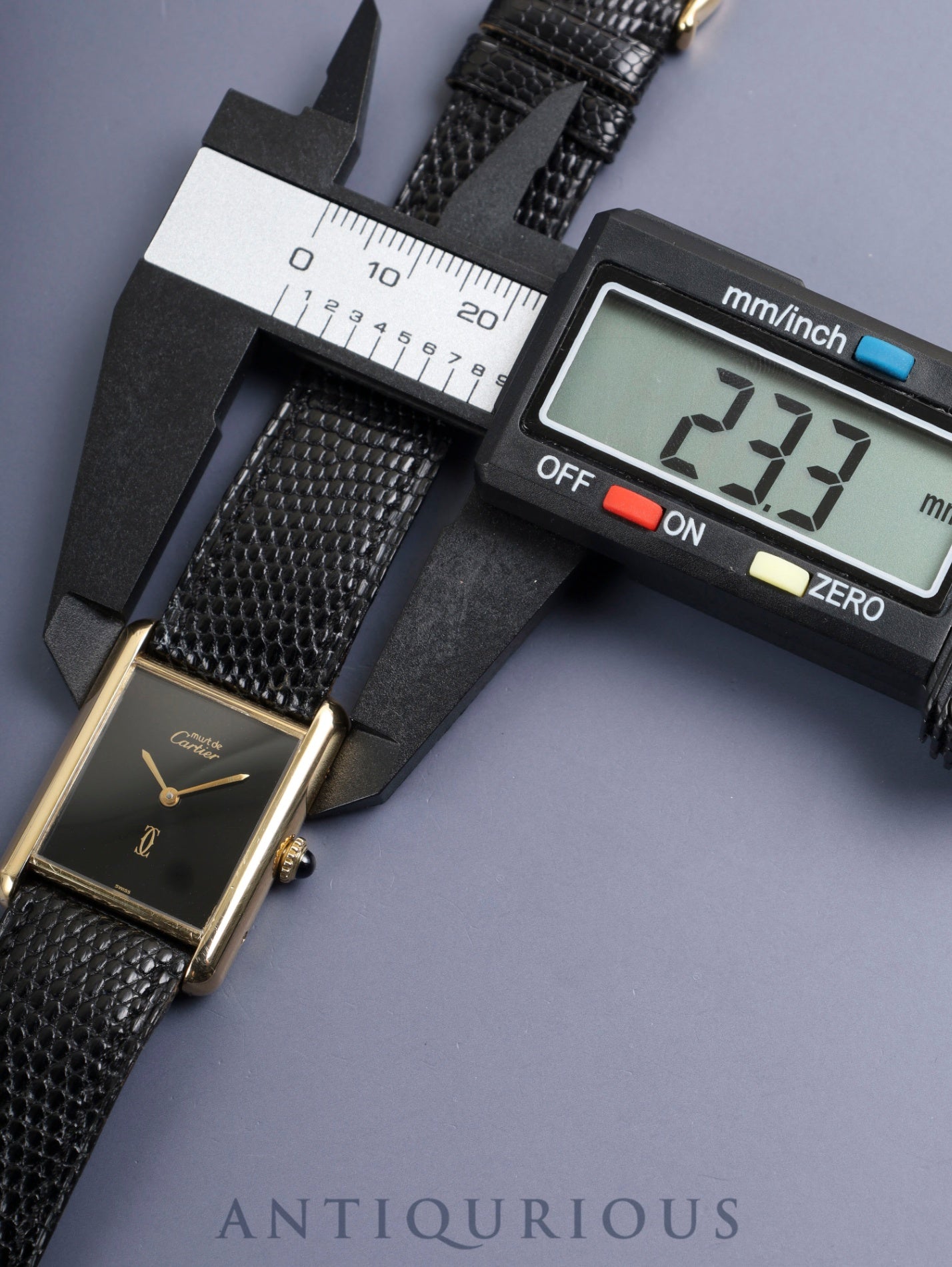 カルティエ マストタンク LM 手巻き Cal.78-1 SV925 純正革ベルト 純正ピンバックル（GP）オニキス文字盤（SWISS表記 ）オーバーホール済み