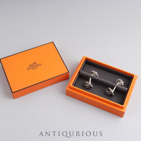 Hermes Cufflinks Rope Motif SV925 13.6g Box