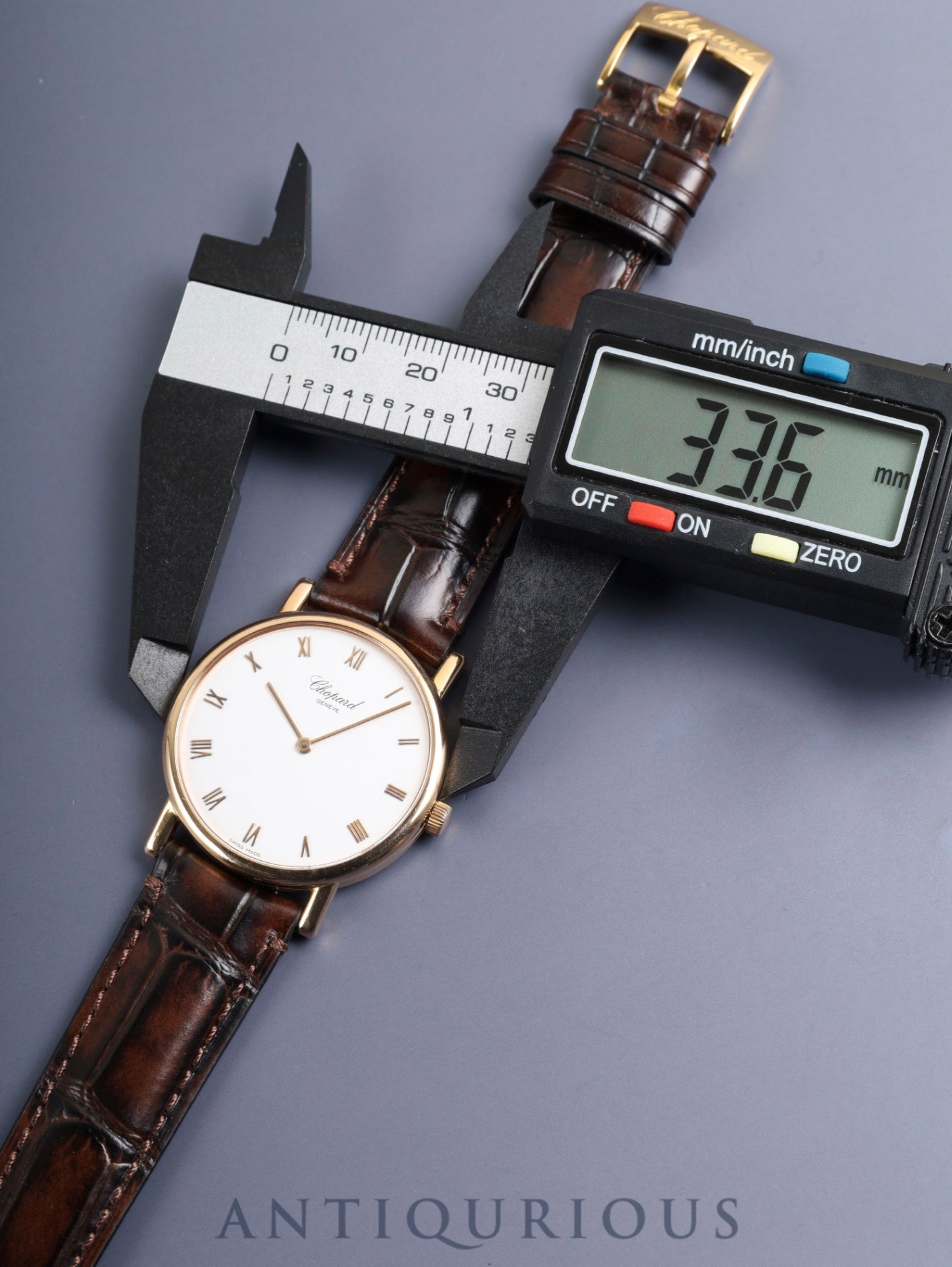 Chopard Classic 163154-5001 Manual Winding Cal.7001 (ETA) 750PG Leather Original Pin Buckle (GP) White Roman Dial Certificate (undated) Overhauled