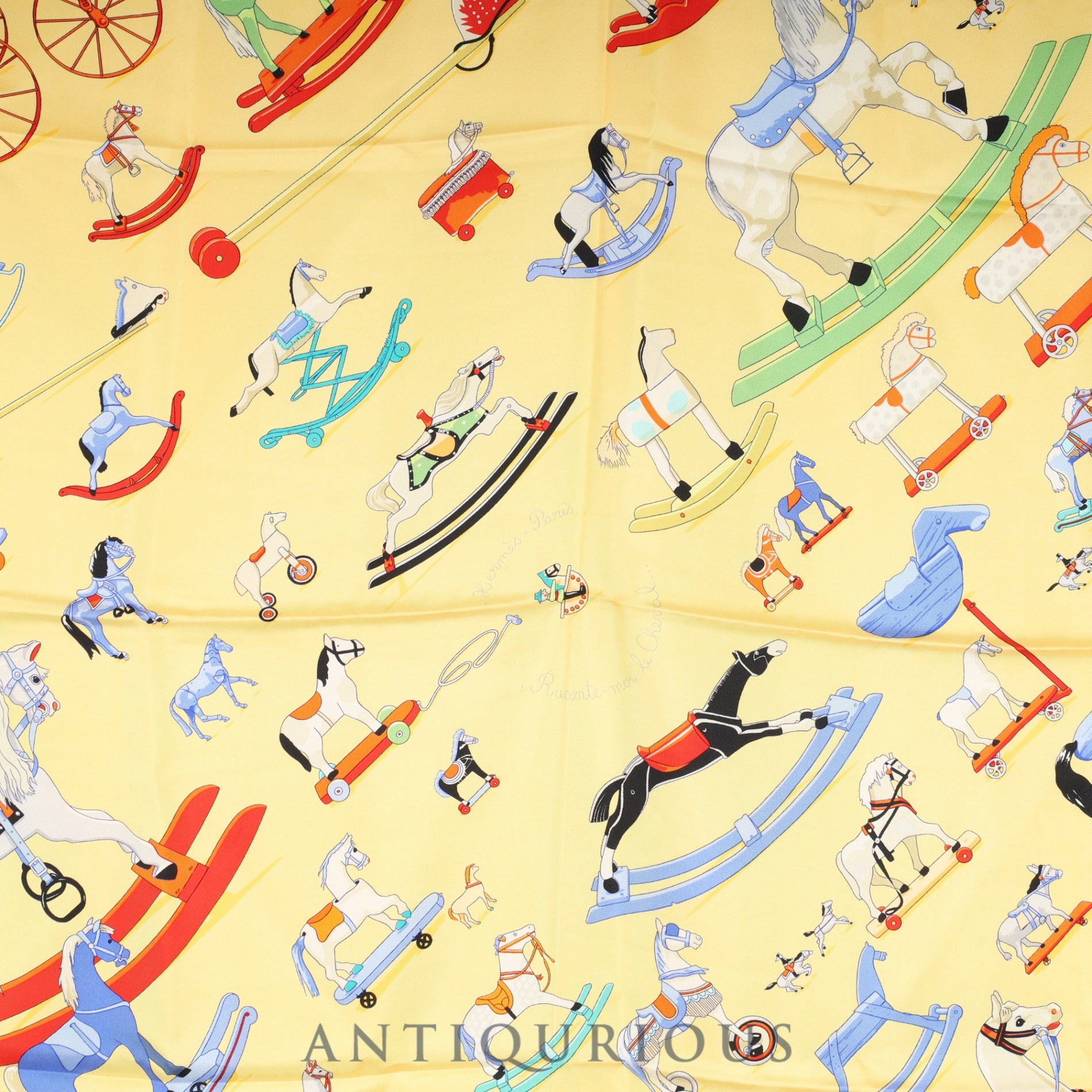 Hermès Scarf Carré 90 Talking About Horses 100% Silk