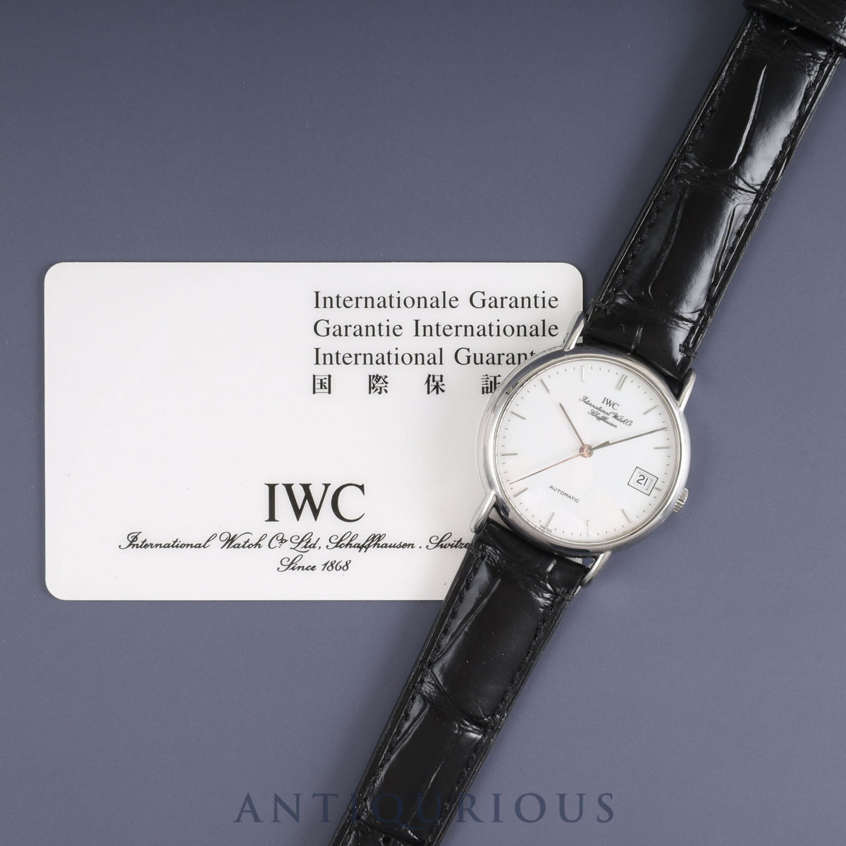 IWC ポートフィノ IW351320 自動巻き Cal.37521 SS 革 純正尾錠（SS） ホワイト文字盤 保証書（2000年） オーバーホール済み アイダブリュシー