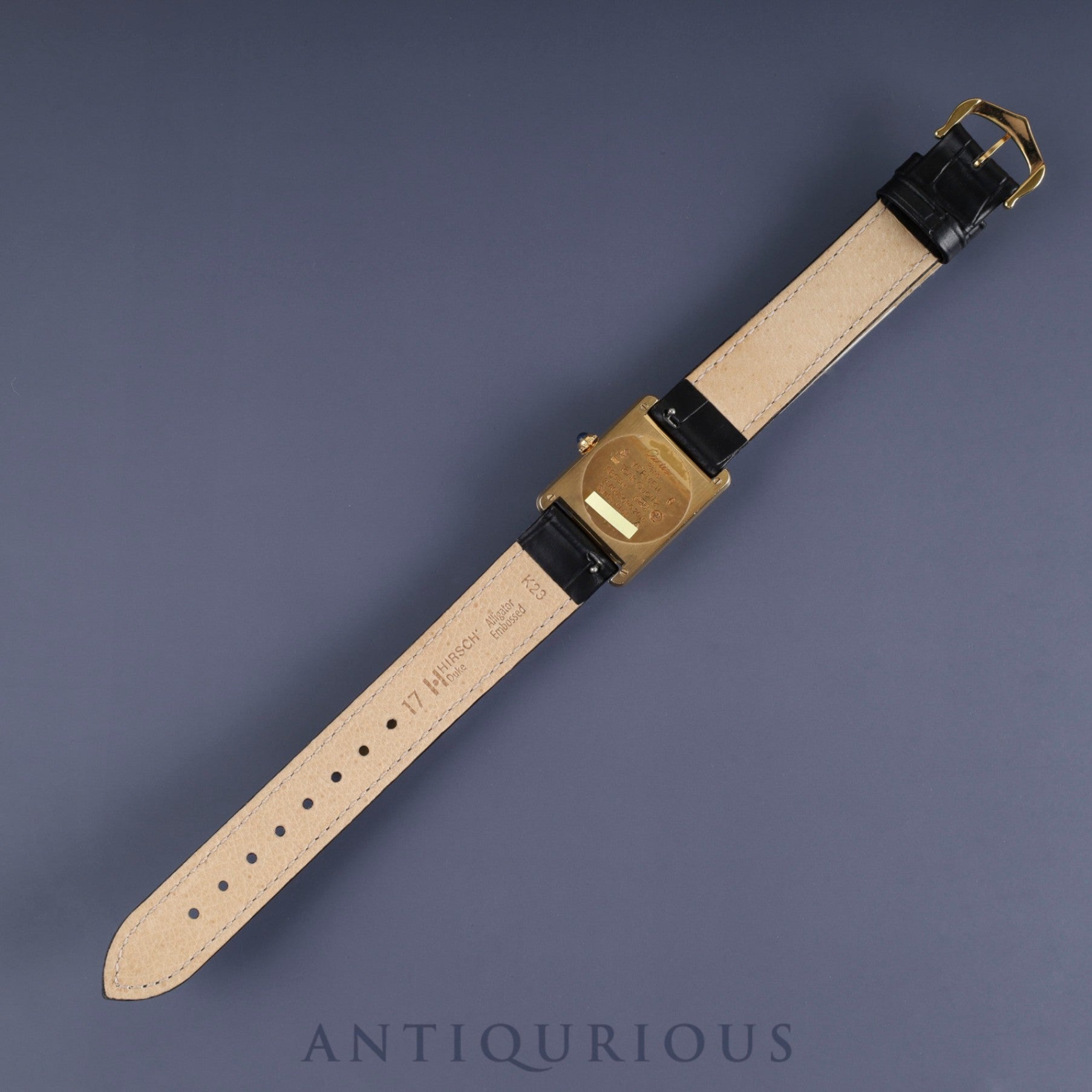Cartier Must Tank LM W1002753 / 590005 Quartz Cal.90 SV925 Leather Genuine Buckle (GP) Ivory Roman Dial Genuine Leather Strap Overhauled