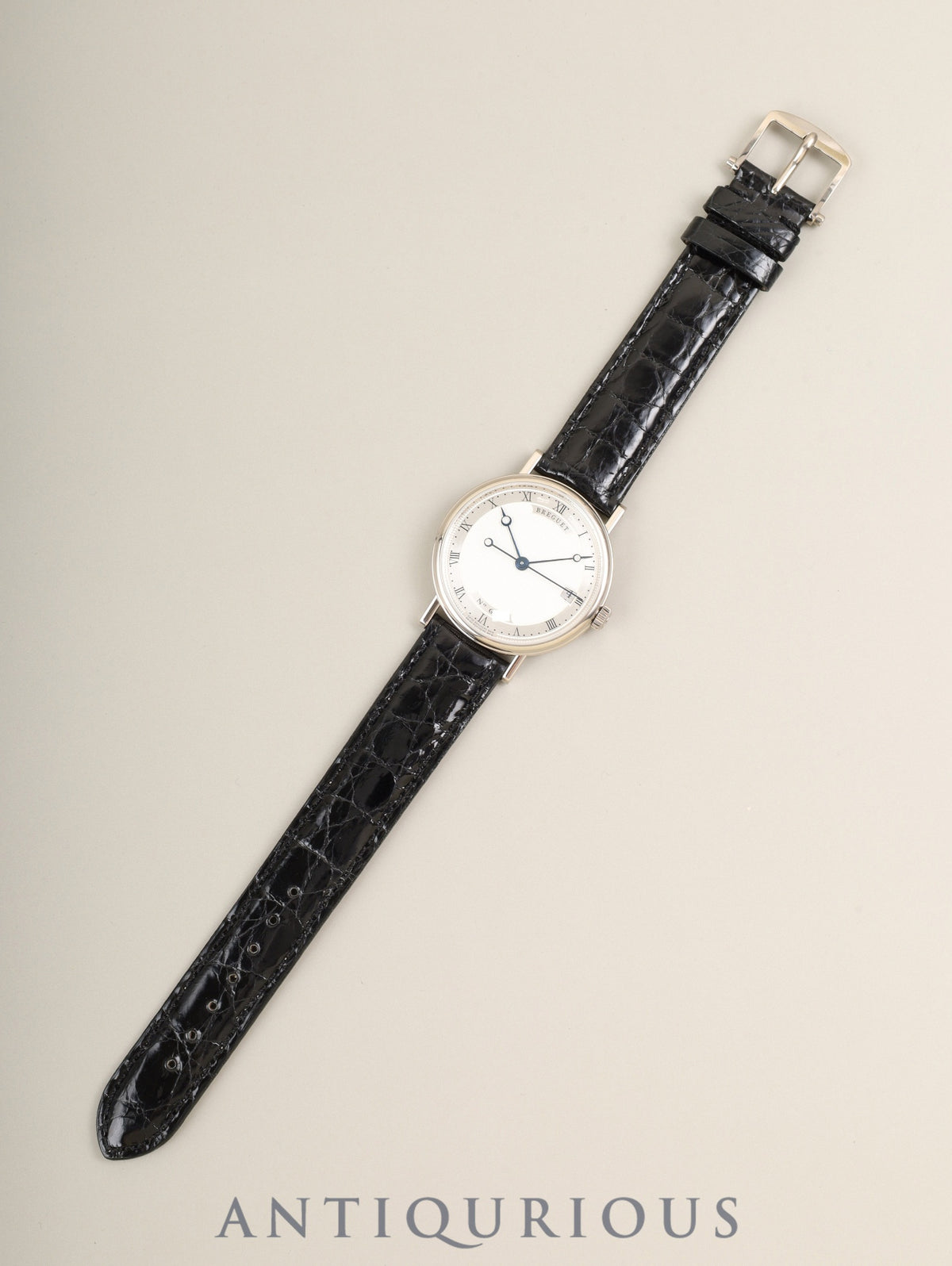 ブレゲ クラシック 9067BB / 12 / 974 自動巻き Cal.591A 750WG  革 純正ピンバックル（750WG）シルバーギョシェ文字盤  箱 冊子 保証書（2021年）純正レザーベルト付き オーバーホール済み