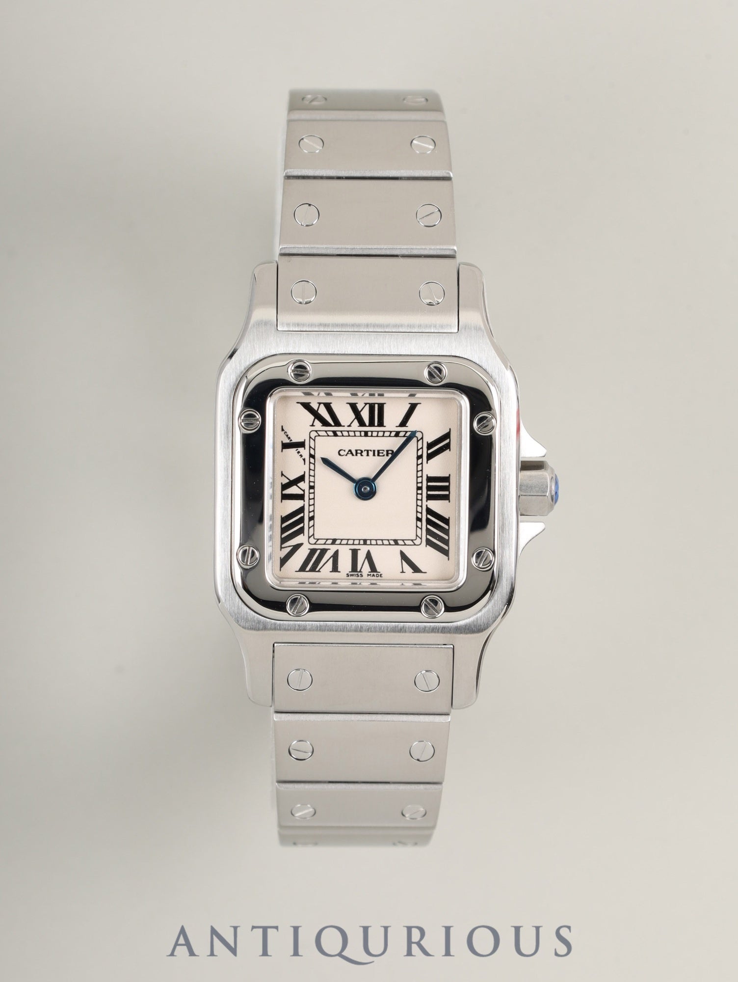 Cartier Santos Galbee SM W20056D6 / 1565 Quartz Caliber - Stainless Steel Ivory Roman Dial Completely Serviced at a Cartier Boutique