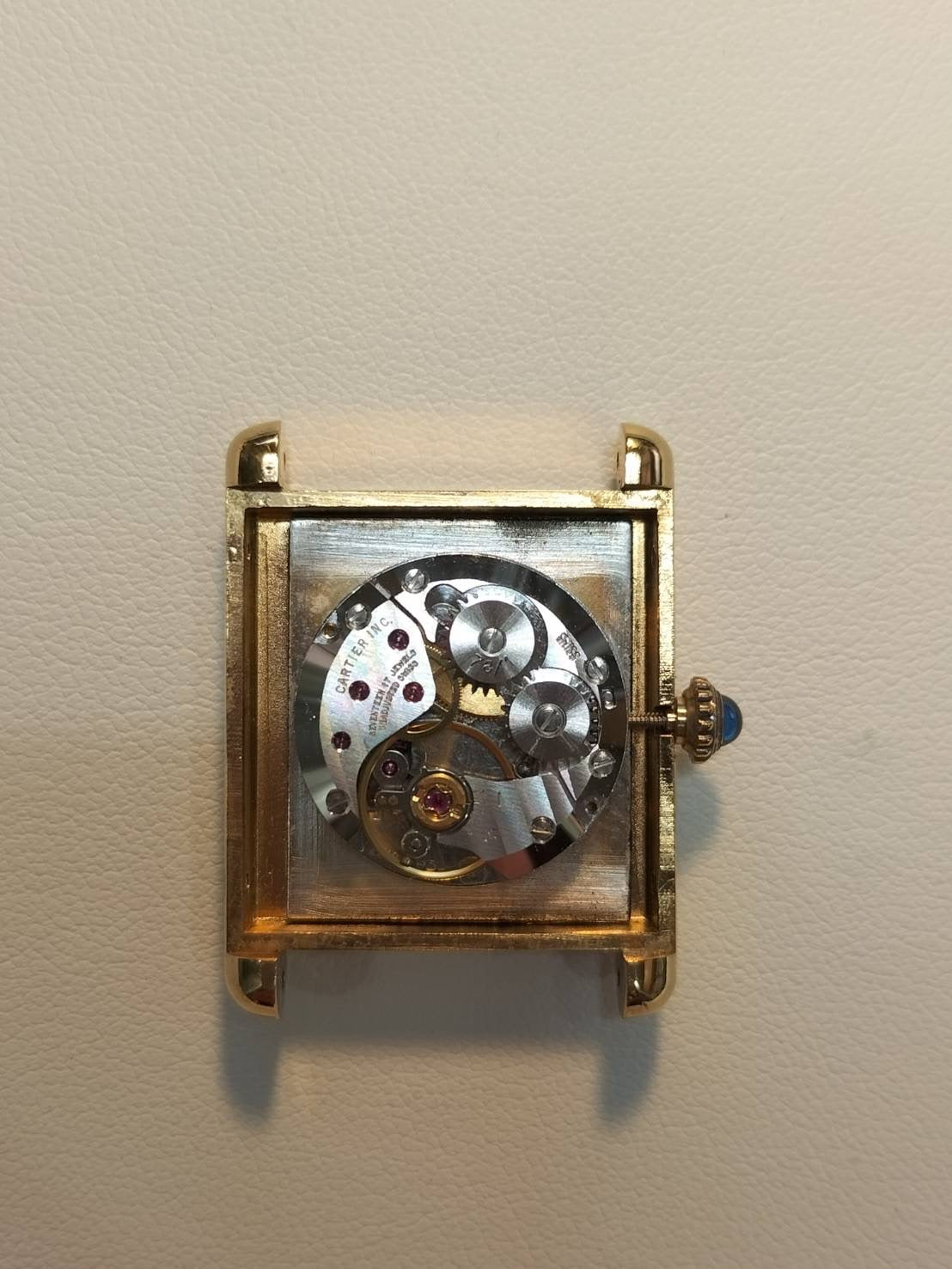 カルティエ マストタンク LM 手巻き Cal.78-1 SV925 革 純正ピンバックル（GP）オニキス文字盤（SWISS表記） オーバーホール済み