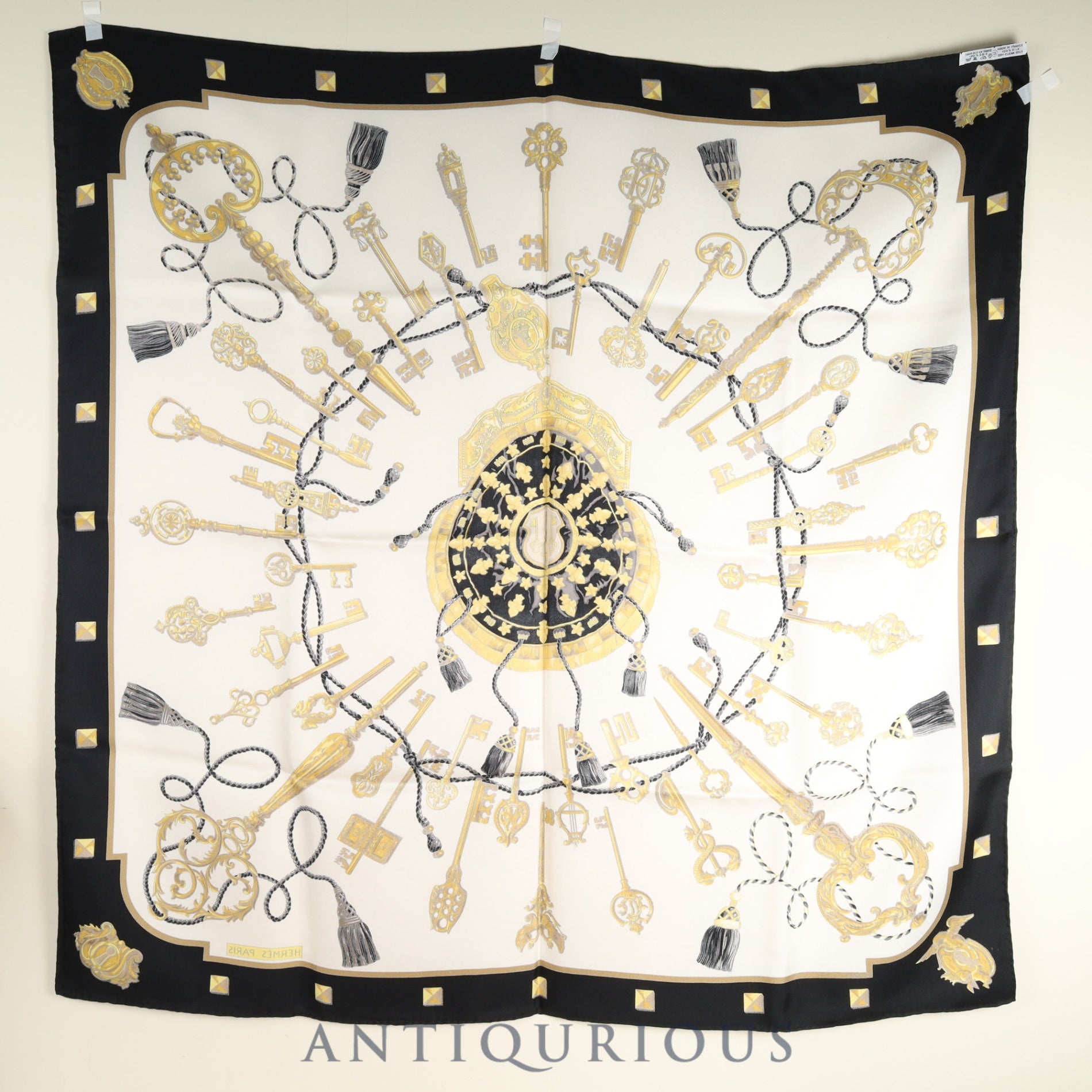 Hermes scarf Carré 90 LES CLES key box SILK100%