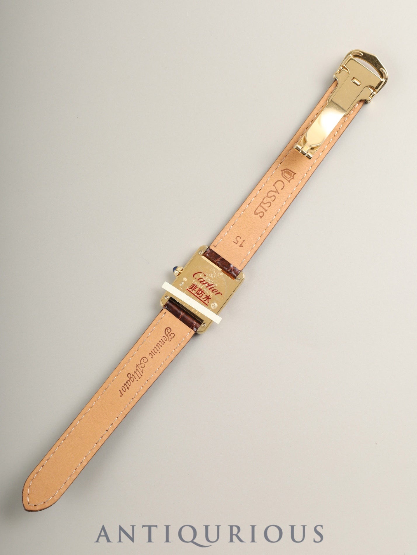 カルティエ マストタンク SM W1008354 / 1613 クォーツ SV925 革 純正Dバックル（GP）飛びアラビア文字盤（SWISS表記）カルティエブティックにてコンプリートサービス済み