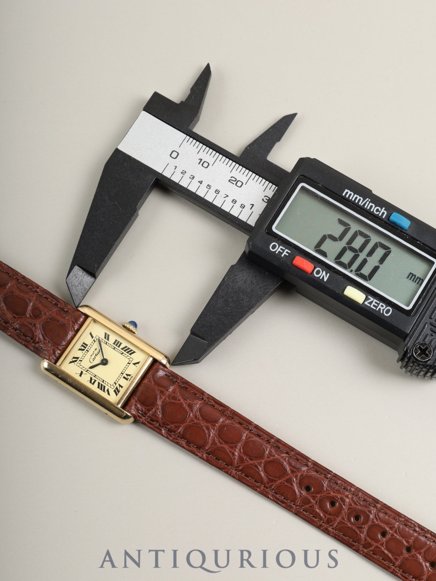 Cartier Must Tank SM Hand-wound Cal.78-1 SV925 Leather Genuine Pin Buckle (GP) Ivory Roman Dial (SWISS marking) Warranty Booklet Genuine Leather Strap Overhauled