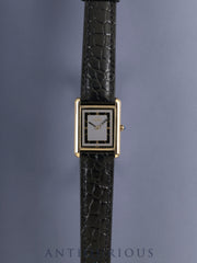 Cartier Must Tank LM 6 81006 Quartz Cal.81 SV925 Leather Original Pin Buckle (GP) Gray Dial with Exploded Roman Numerals (SWISS notation) Box, Cloth, Tag, Booklet, Warranty Card (1985 / Name on card / Serial number misprint) Overhauled