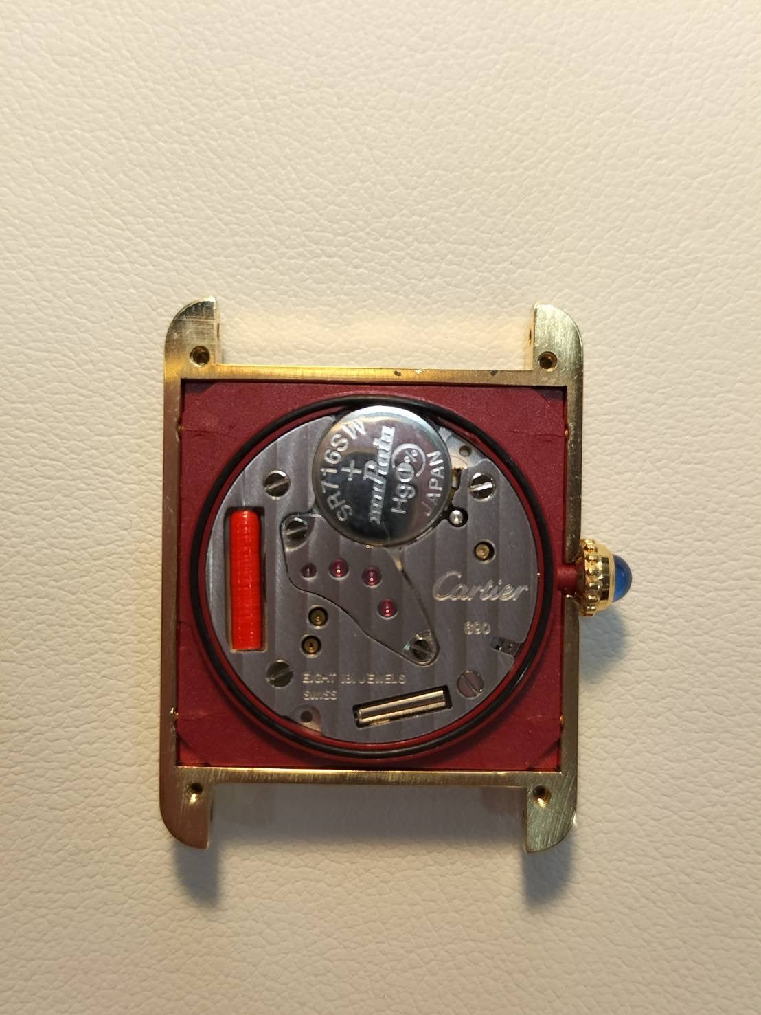 カルティエ マストタンク LM W1005654 / 590005 クォーツ Cal.690 SV925 革 純正Dバックル（GP）オパラン文字盤（SWISS表記）箱 冊子 保証書（1994年）オーバーホール済み