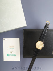 Rolex Cellini 5112/8 Manual Winding Cal.1602 750YG Leather Strap with Original Pin Buckle (750YG) Gold Roman Dial SWISS N-serial (1991) Box, Papers, Warranty (1995) Overhauled