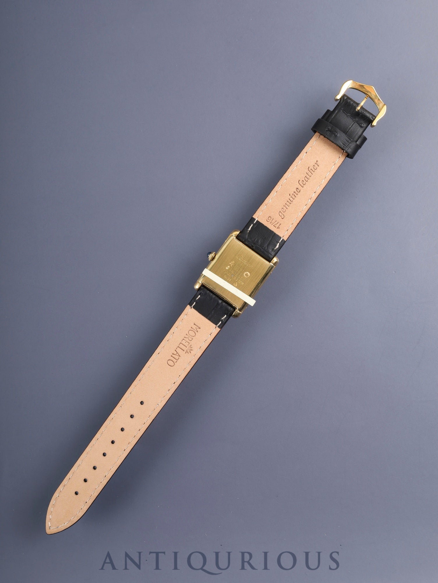 カルティエ マストタンク LM 手巻き Cal.78-1 SV925 革 純正ピンバックル（GP）アイボリーローマン文字盤（SWISS表記）オーバーホール済み 新品仕上げ済み