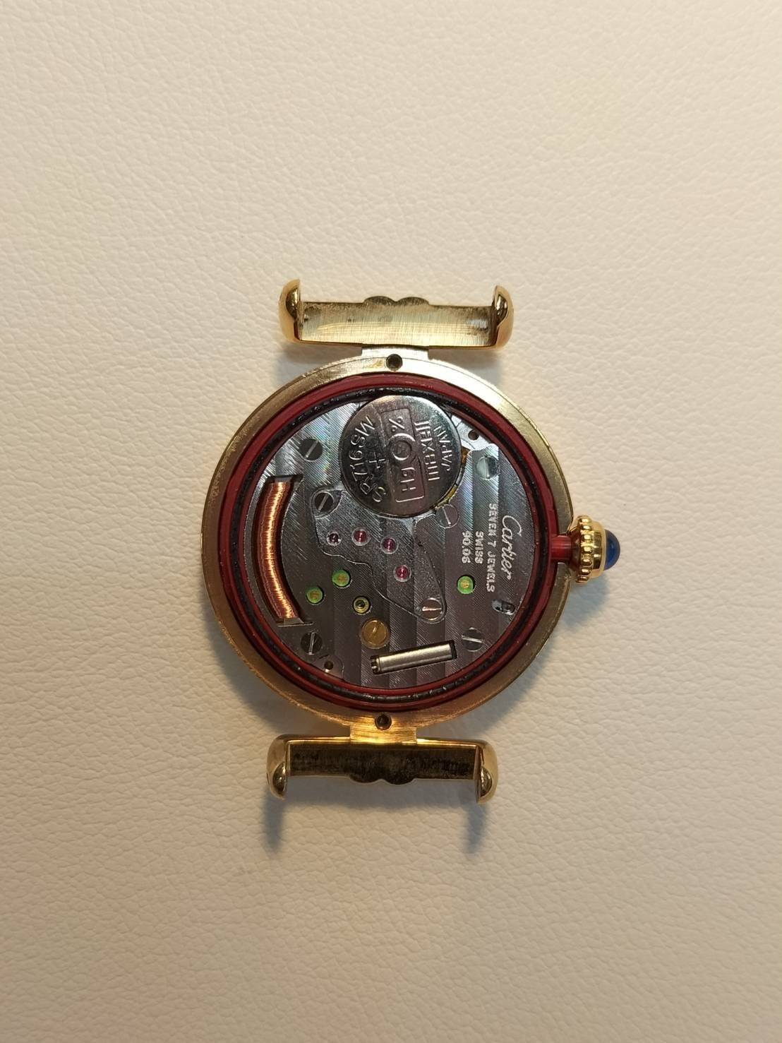 Cartier Must Colisee W1006654 / 1902 Quartz Cal.90.06 SV925 Leather Original pin buckle (GP) Trinity dial (SWISS表記) Box, booklet, warranty (1998) Overhauled