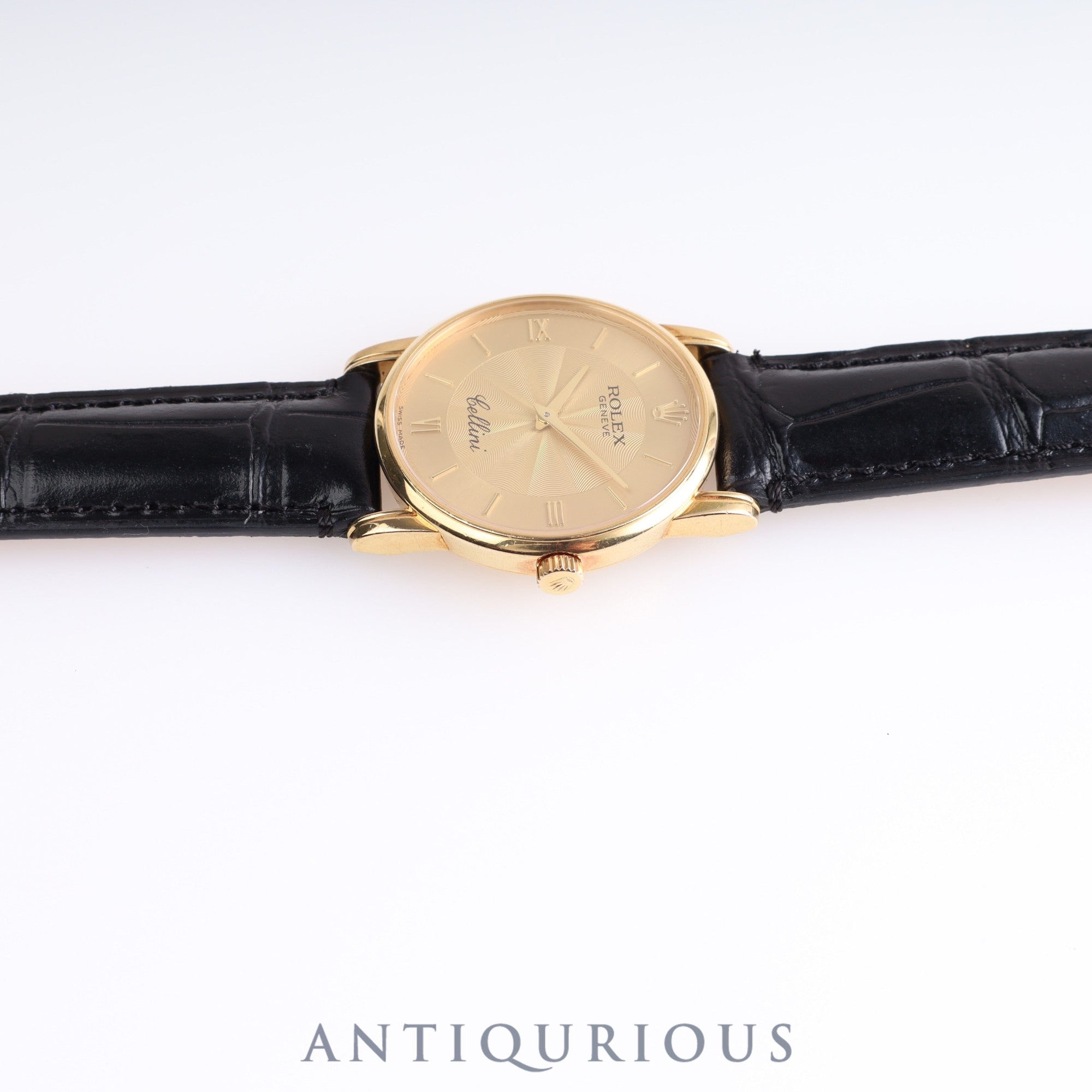 ROLEX CELLINI 5116 Manual Winding Cal.1602 YG Leather Champagne Dial K Series (2001)