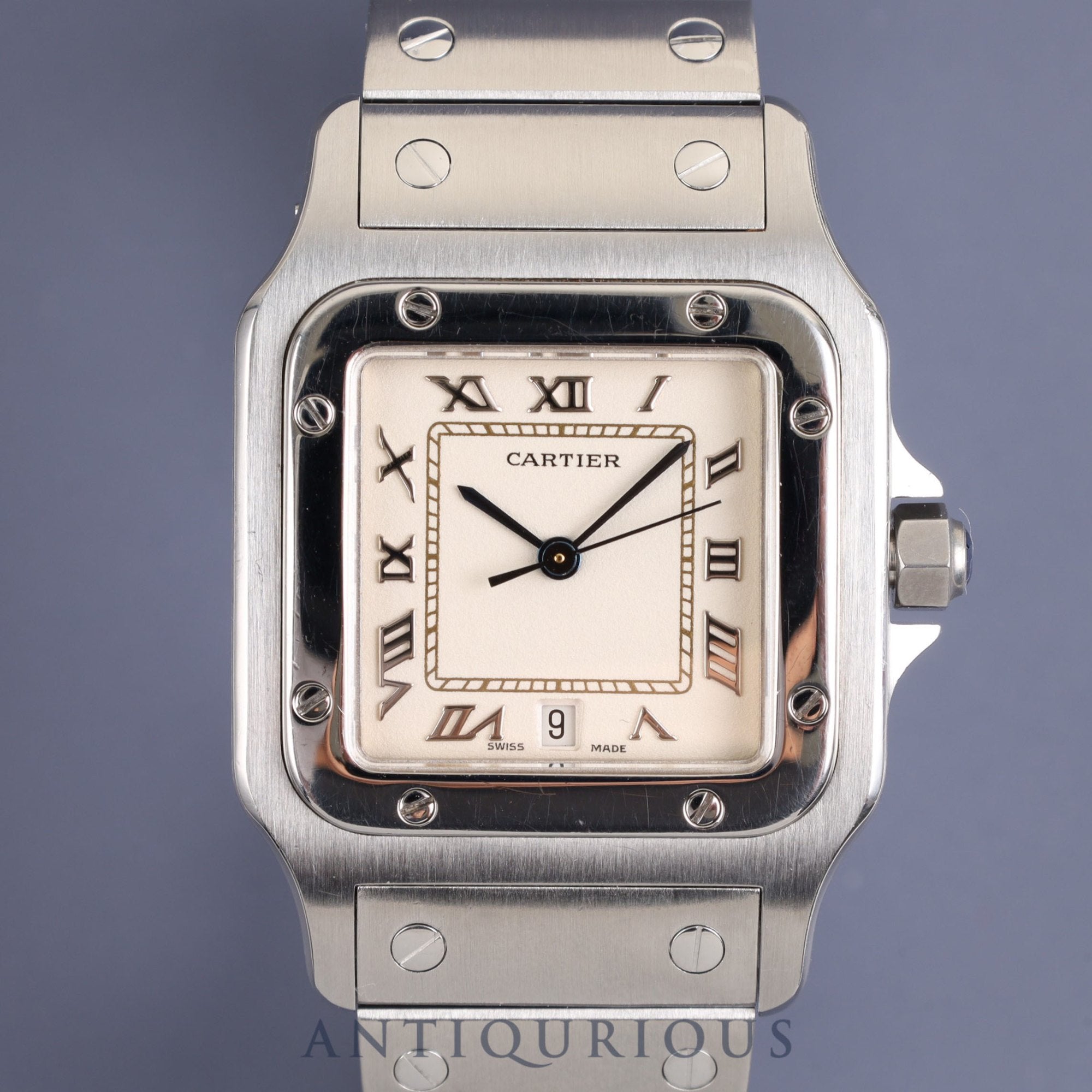 Cartier Santos Galbee LM W20025D6 / 987901 Quartz Cal.687 SS SS Ivory |  東京銀座のヴィンテージウォッチ専門店 - ANTIQURIOUS