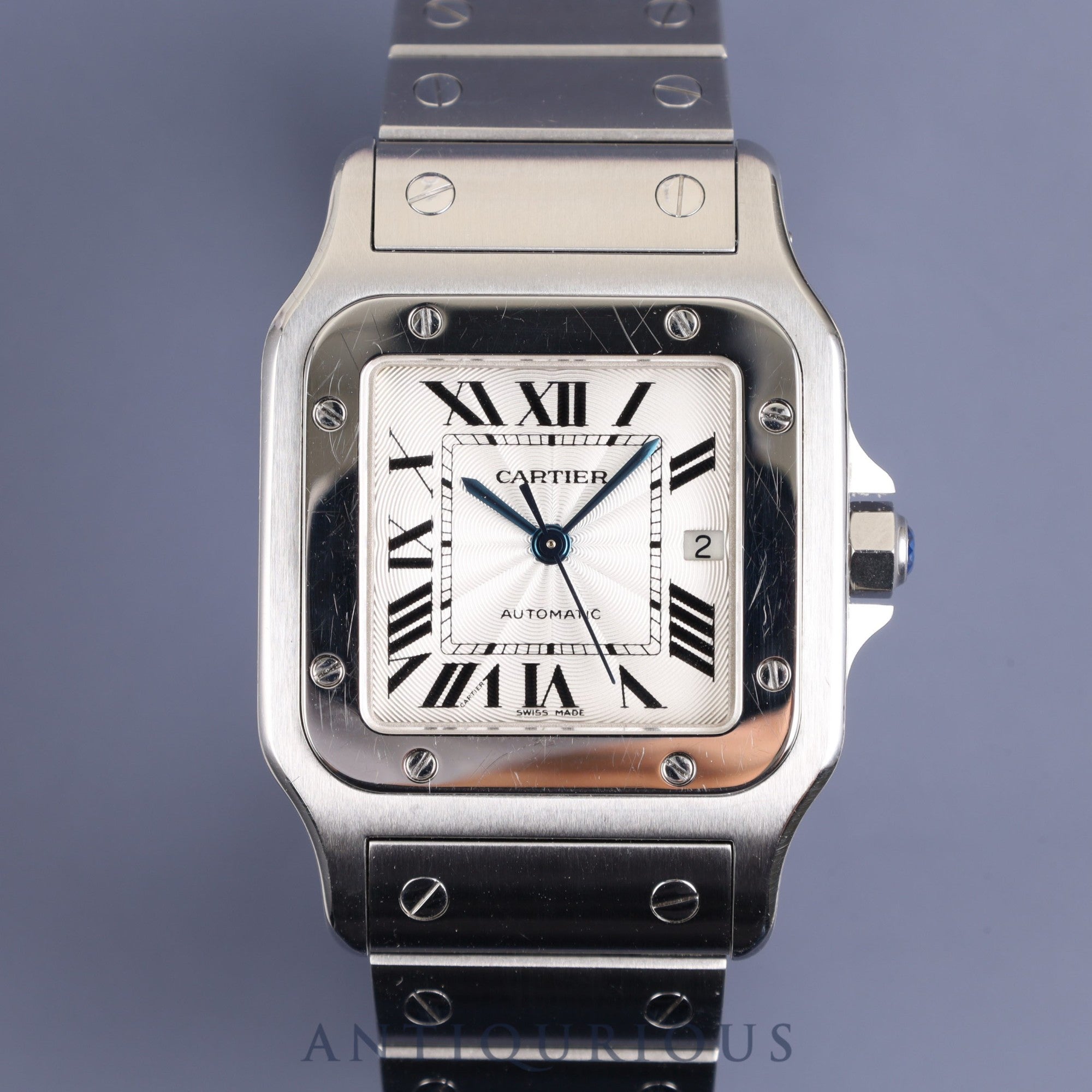 CARTIER カルティエ SANTOS GALBEE サントスガルベLM W20055D6 / 2319 自動巻き SS SS シルバー文字盤  箱 保証書（2005年） コマ1  オーバーホール済み