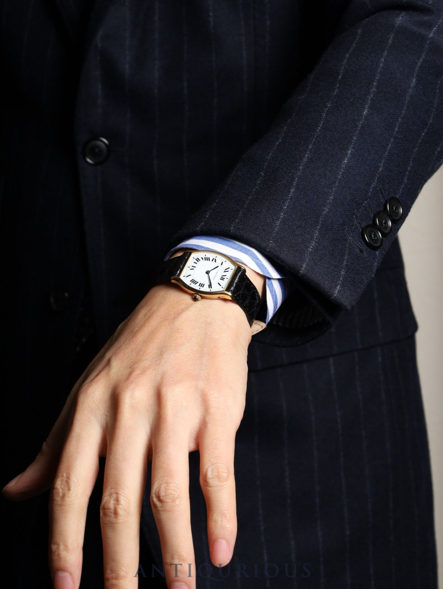 Cartier Tortue LM 10712, manual winding, Cal. 7001 (Pezeaux